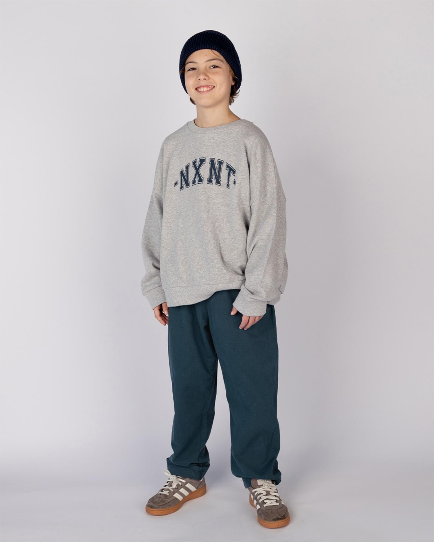 Nixnut Kids Sweater Next Logo Grey