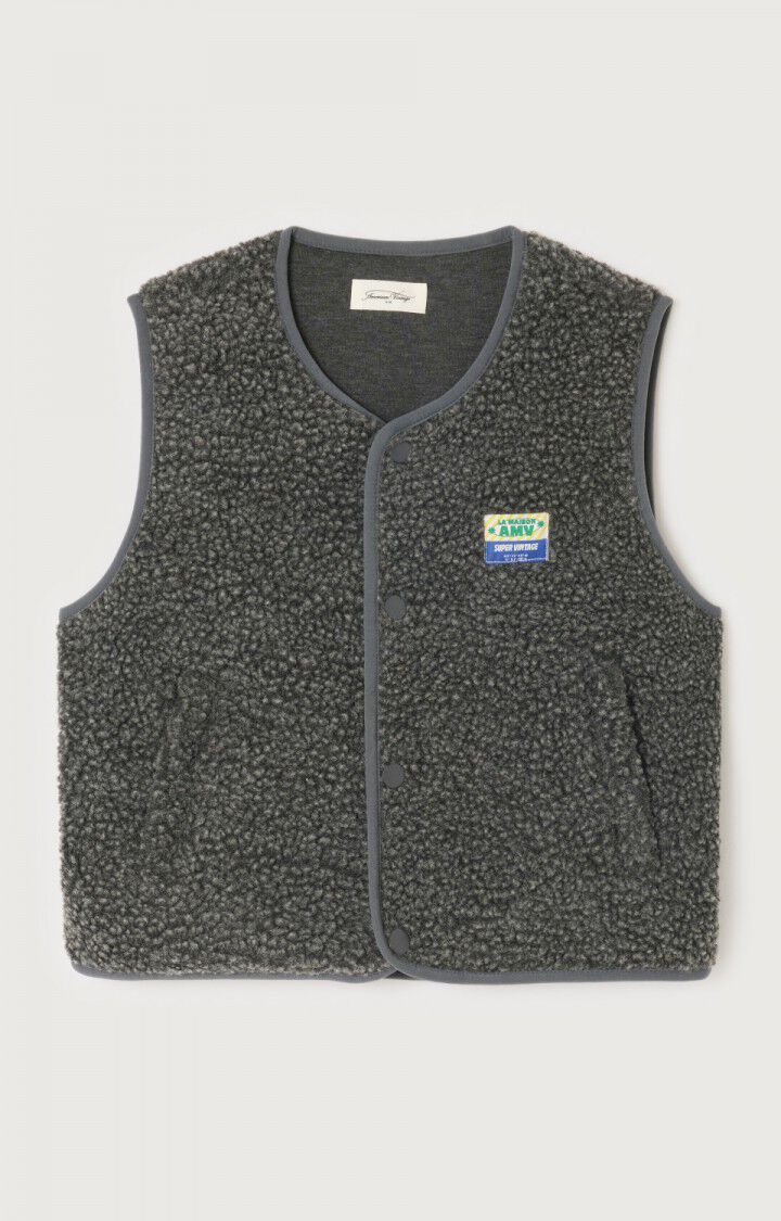American Vintage Kids Jas Zonder Mouwen Hoktown Charcoal Melange