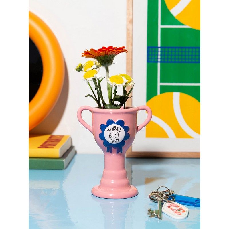 DOIY Vaas Trophy World's Best Mom - 8x7.3x12 cm - Keramiek