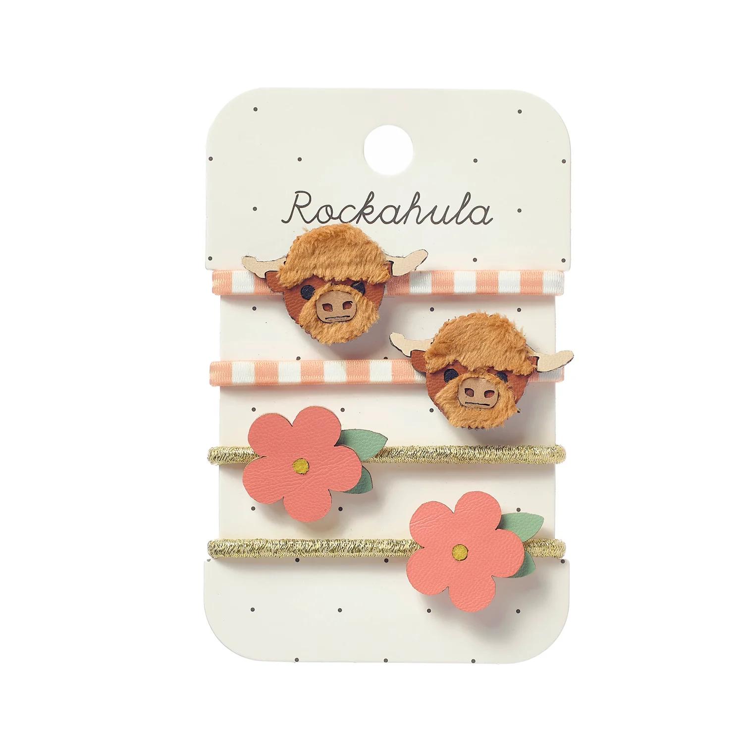 Rockahula Haarelastiek Hettie Highland Cow - 4 stuks
