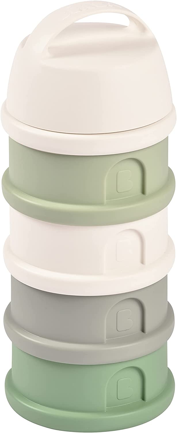 Beaba Doseerdozen stapelbaar 4 stuks Cotton White-Sage Green-Misty Green