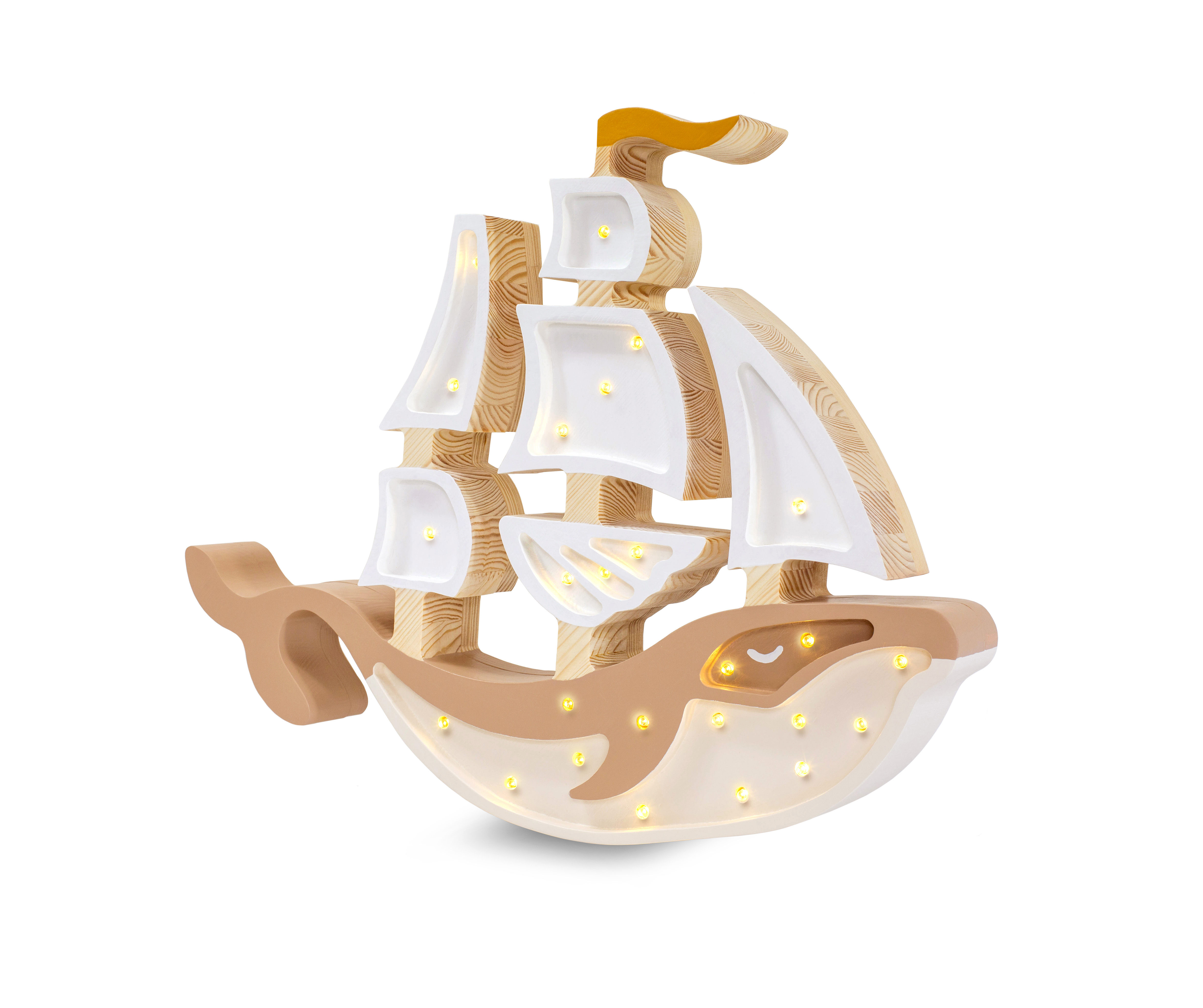 Little Lights Lamp Boot Pirate Brown