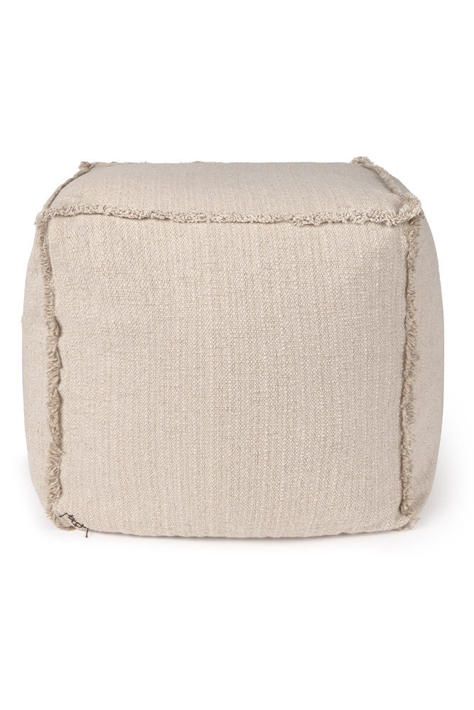 Lorena Canals Poef Handloom Beige 45x45x45 cm