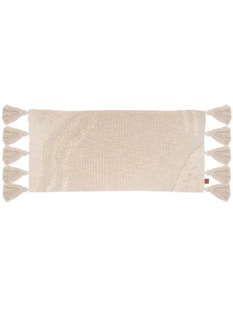 zusss / grof geweven kussen 80x350 / organische print / off white