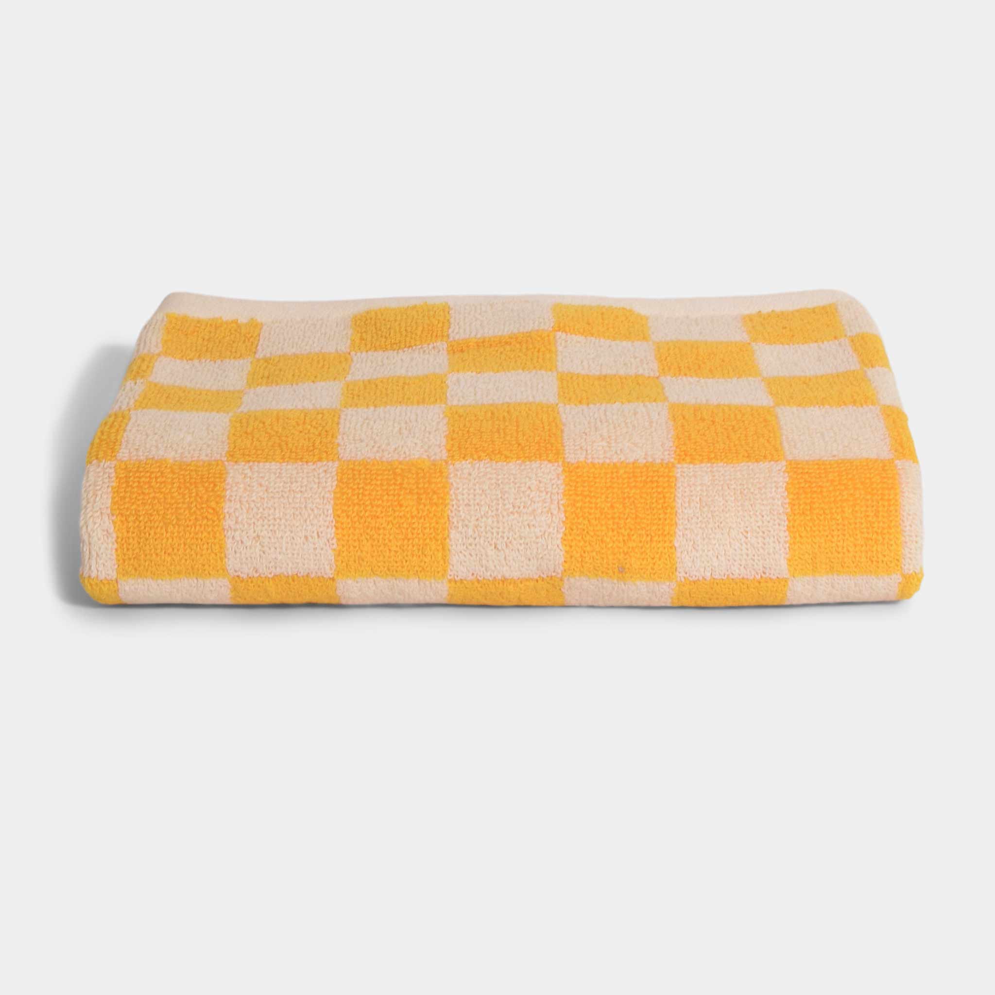 Homehagen / handdoek 74x140 / yellow check