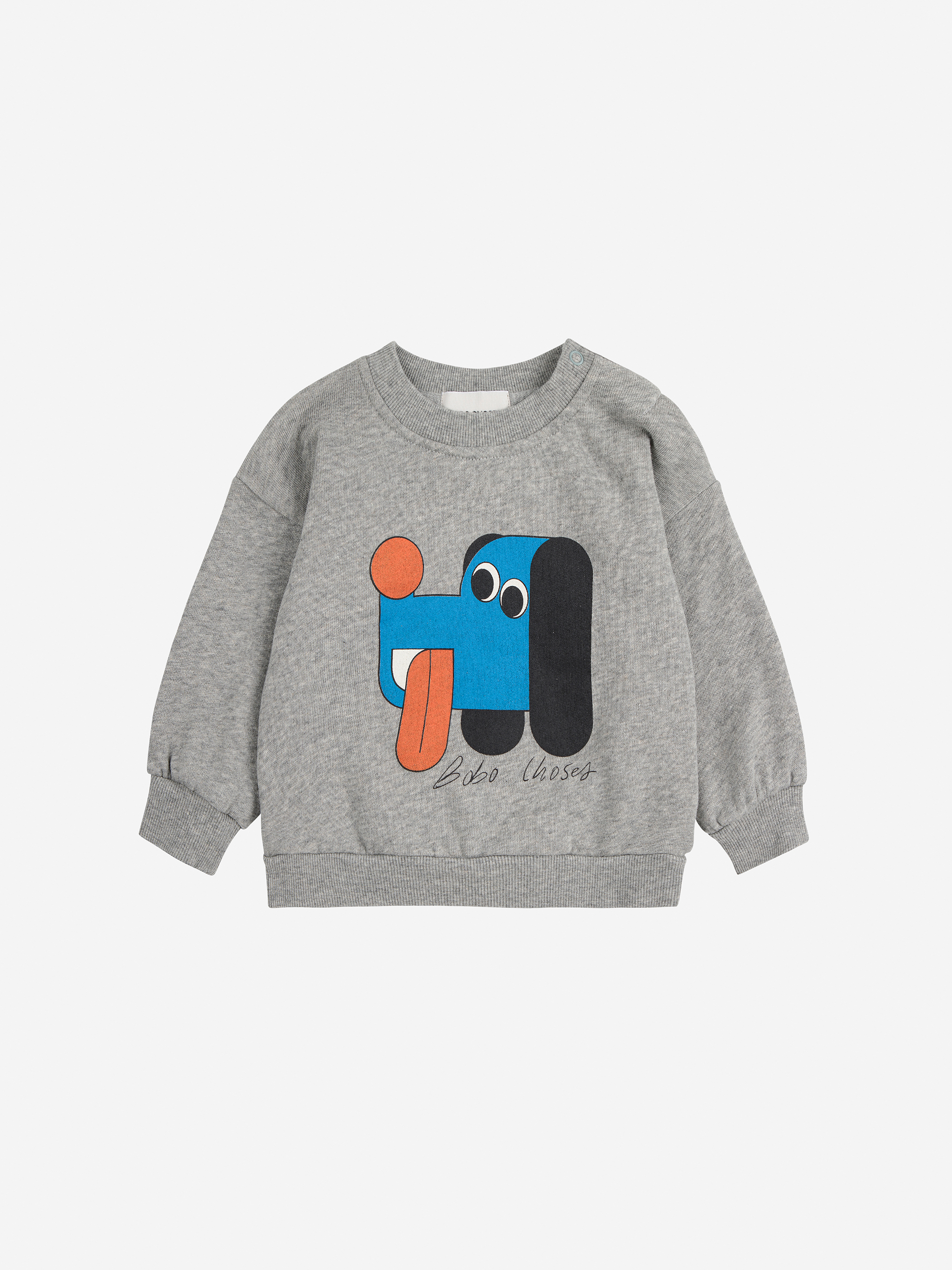 Bobo Choses Sweater Doggy Mate Light Heather Grey