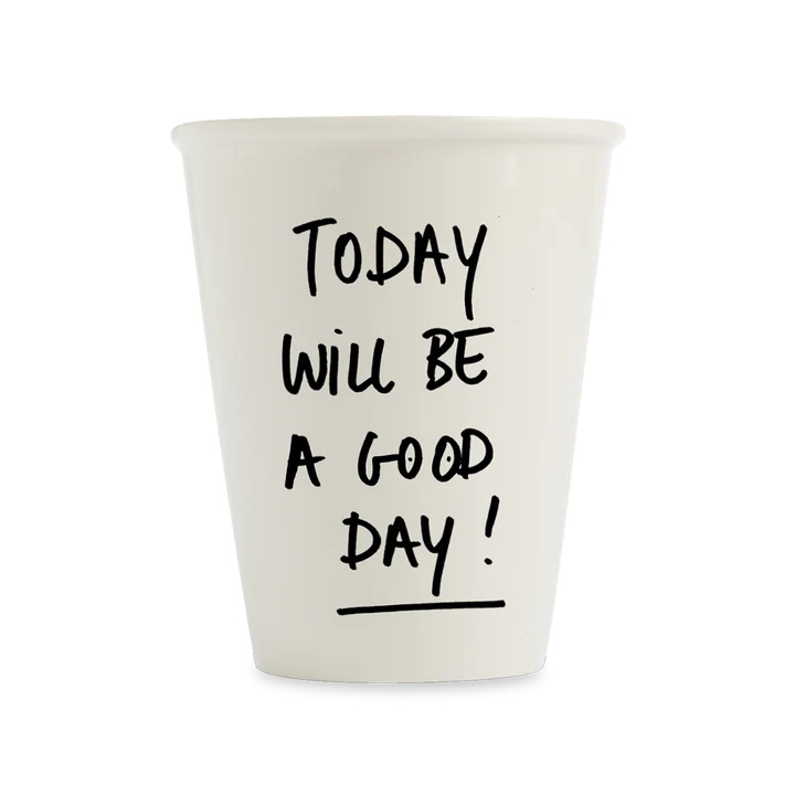 Helen B Beker Good Day 220ml - Porselein - 8x9.5 cm