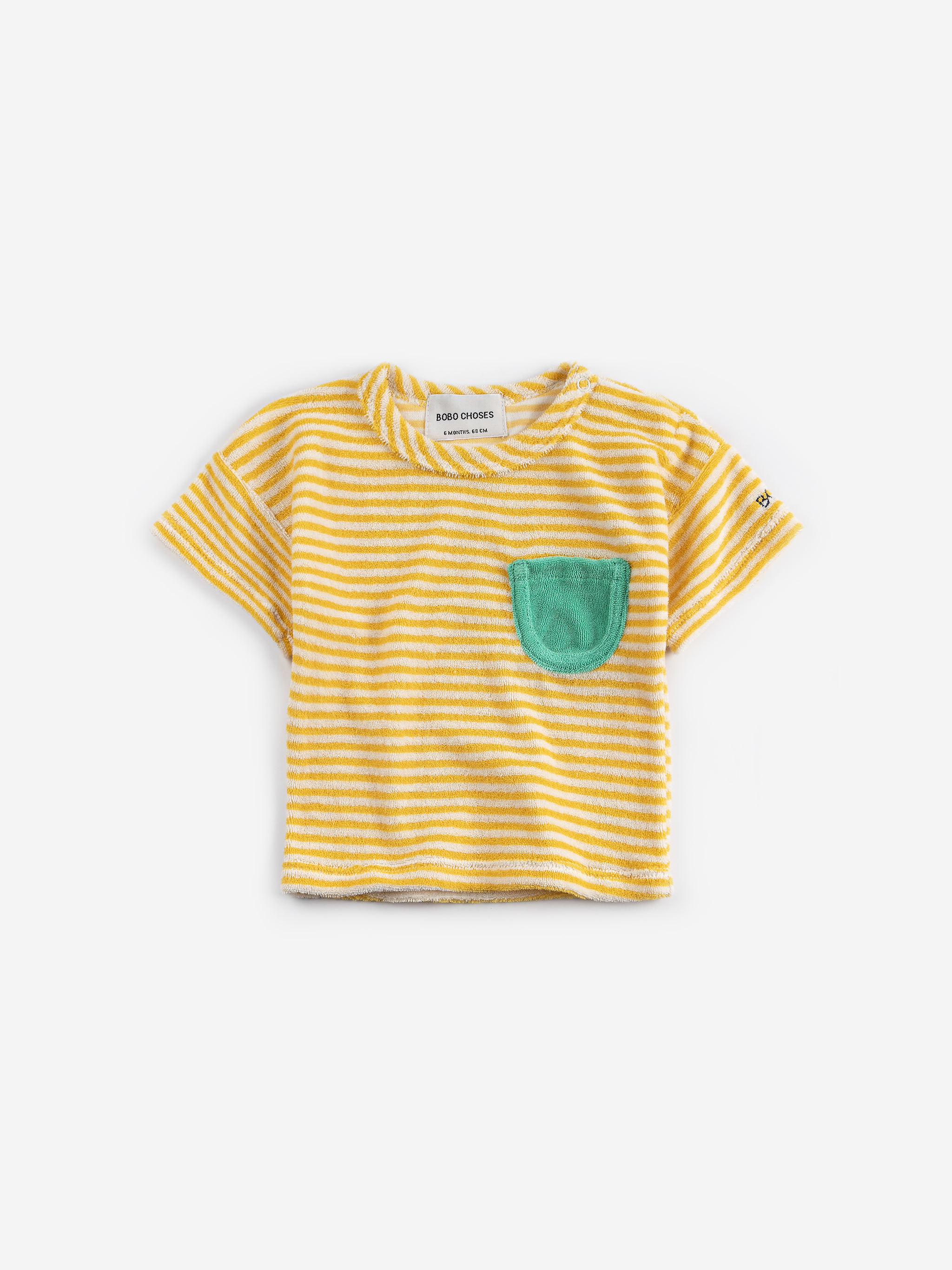 Bobo Choses Baby T-shirt Wol Yellow Stripes