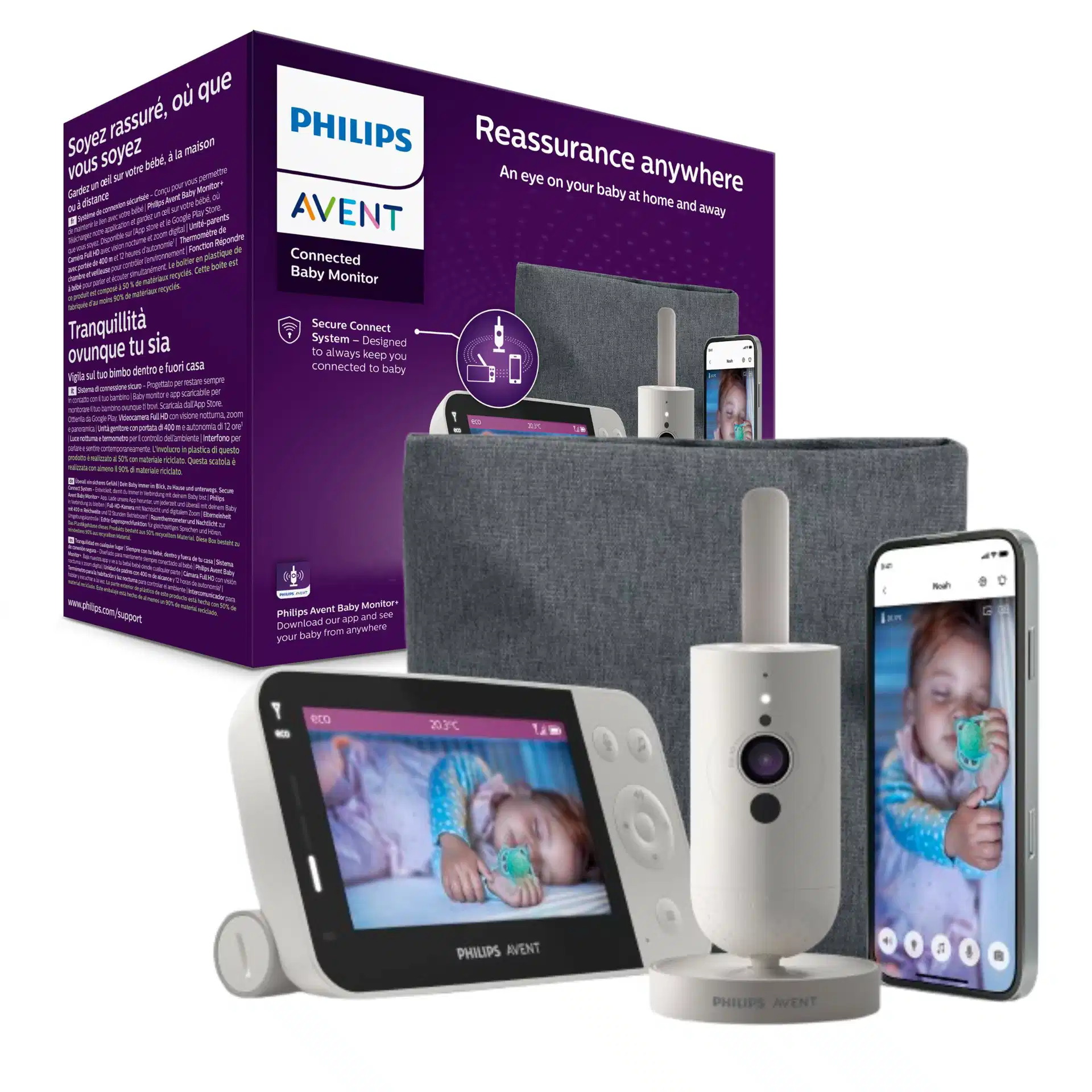 Philips Avent Video-Babyfoon Dual 4.3" - App voor Mobile
