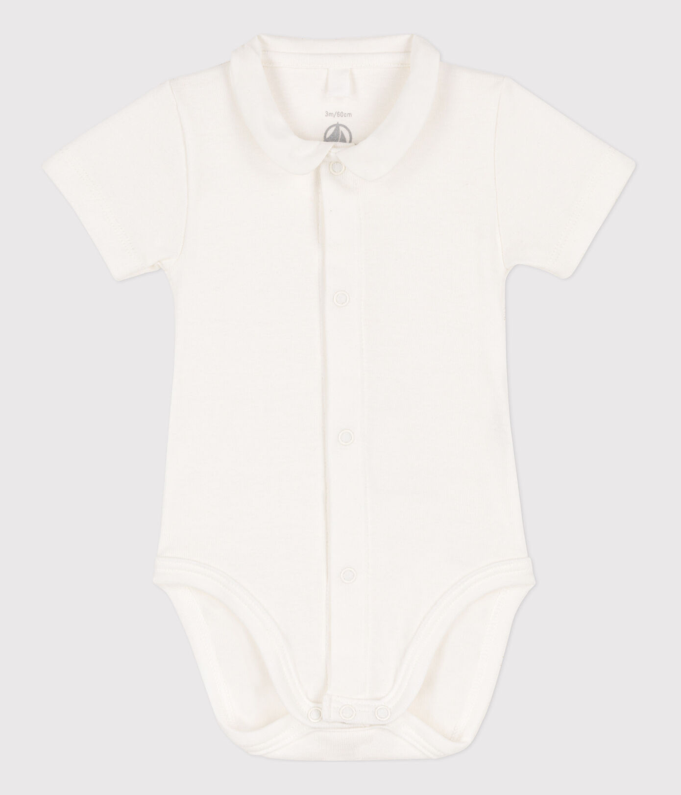 Petit Bateau / body met kraagje / marshmellow