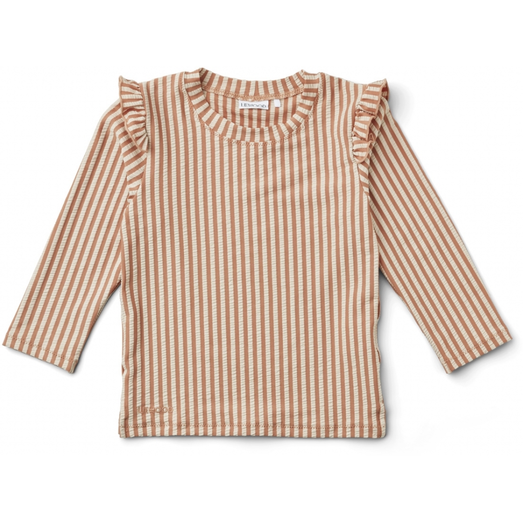 Liewood / Tenley swim tee / seersucker stripe / tuscany rose - 56-62
