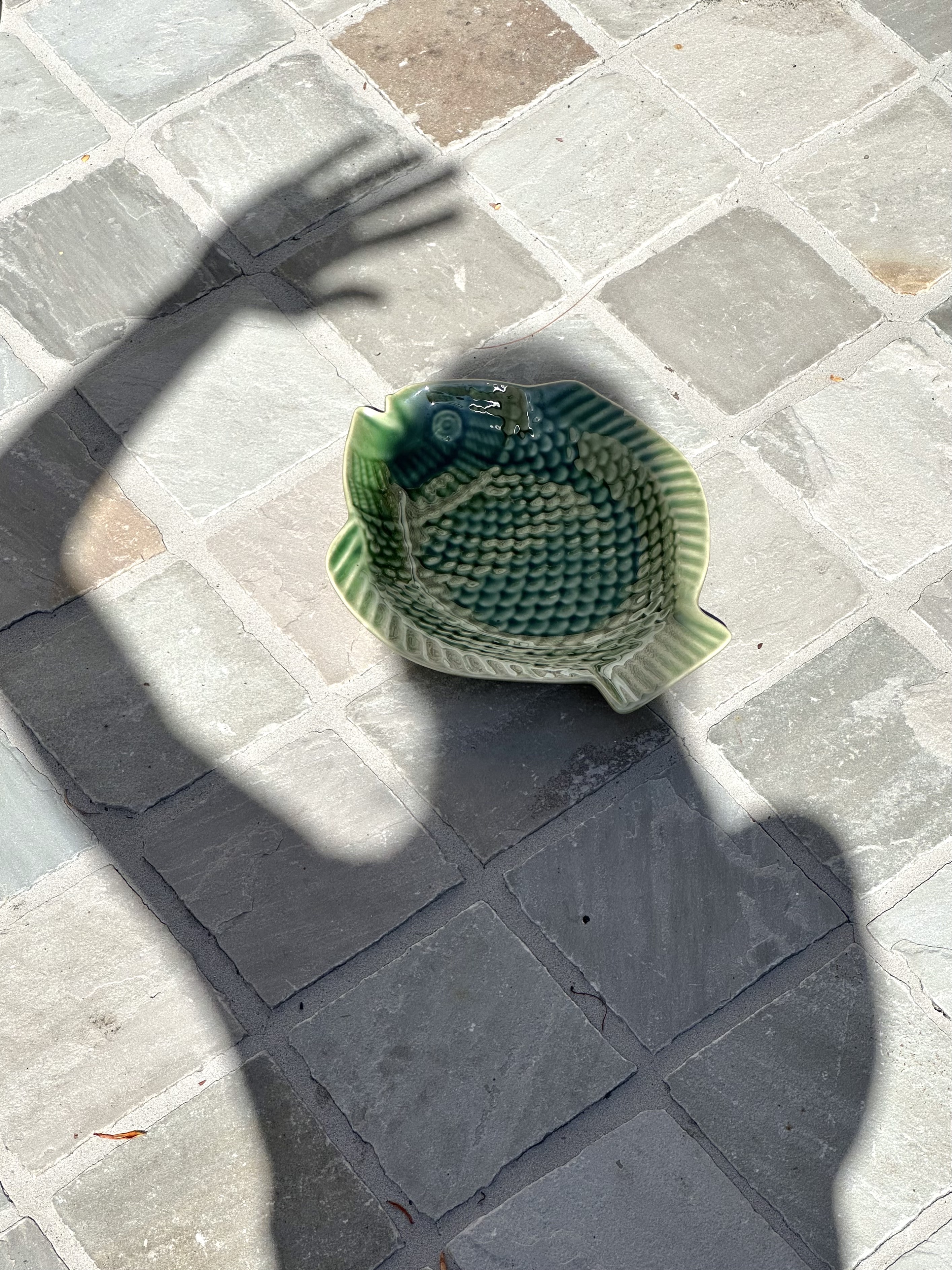 Studio Noticed Bord Sage Green Fish 28x22.5 cm