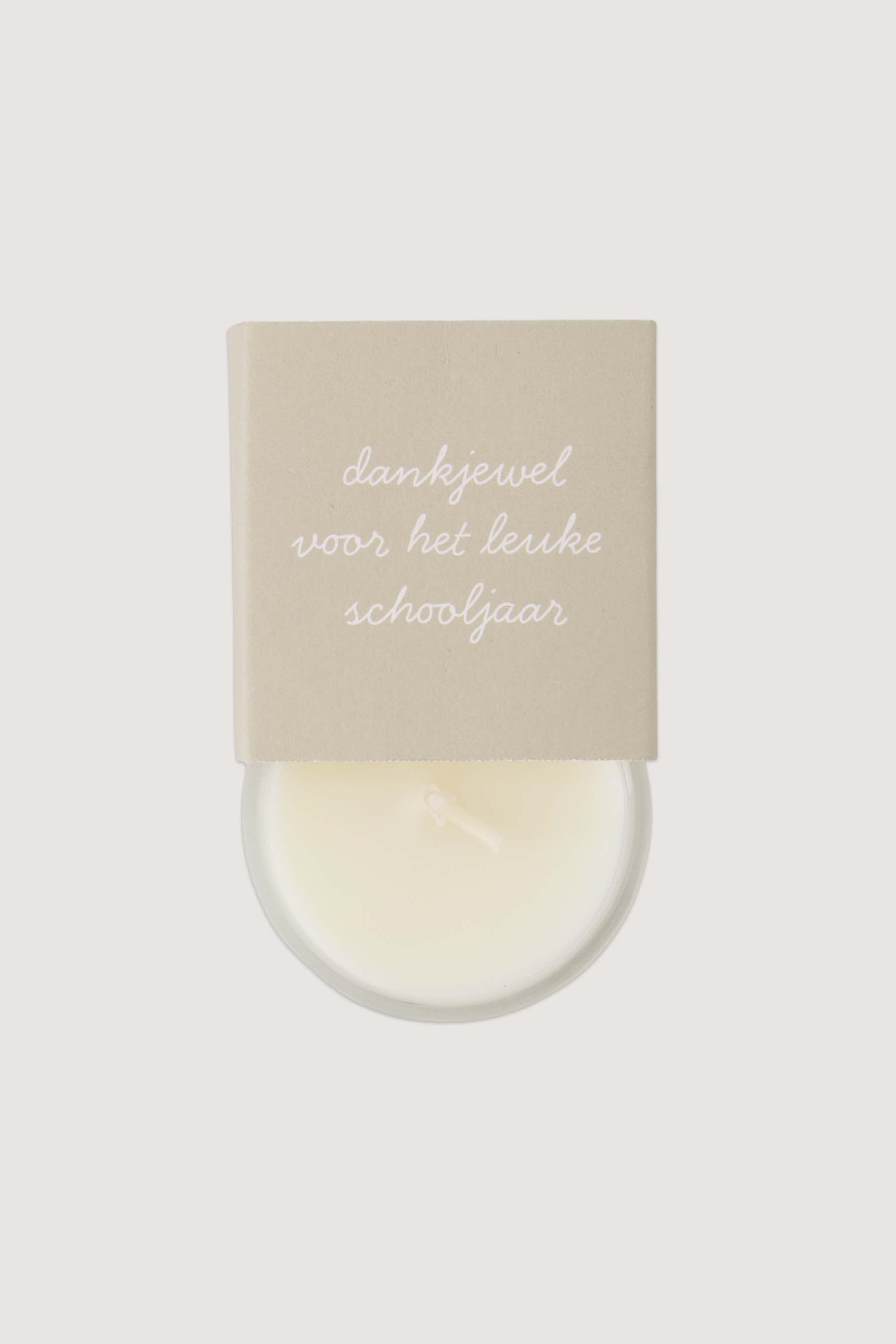 Zusss Geurkaars dankjewel voor het leuke Schooljaar 4.5x4.5 cm
