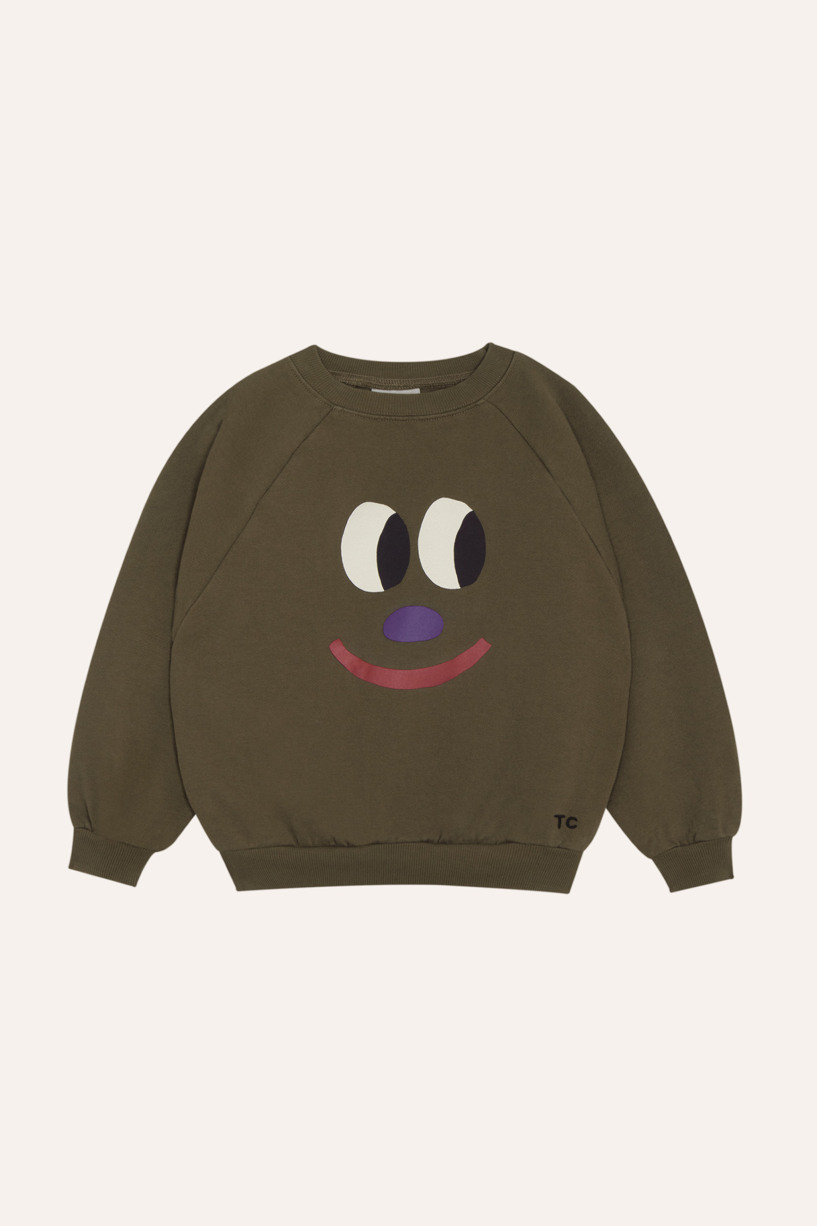 The Campamento Kids Sweater Big Smiling Face Groen - 4 jaar