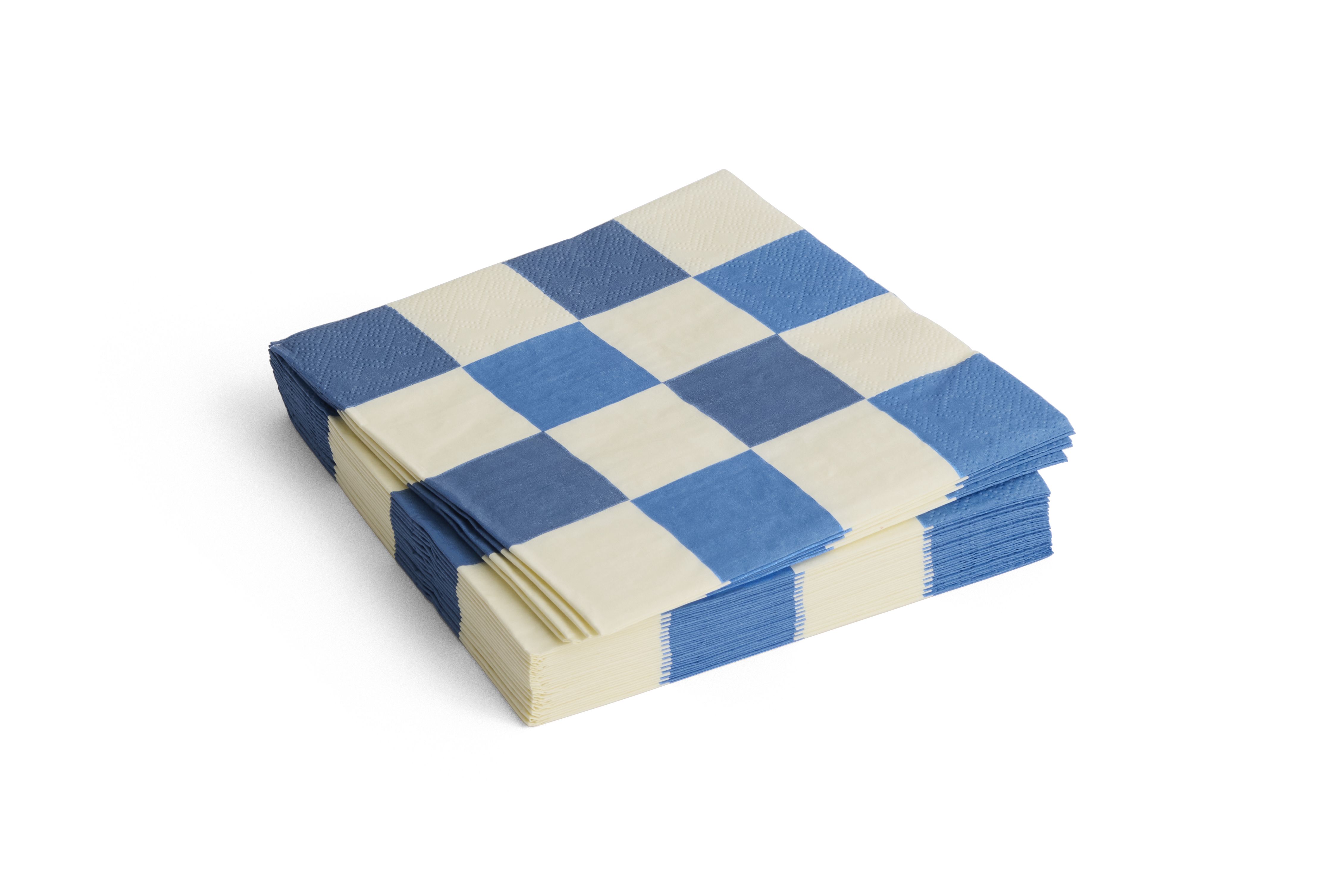 HAY Lunchservetten Wit-Blauw Geruit 33x33 cm - 20 stuks