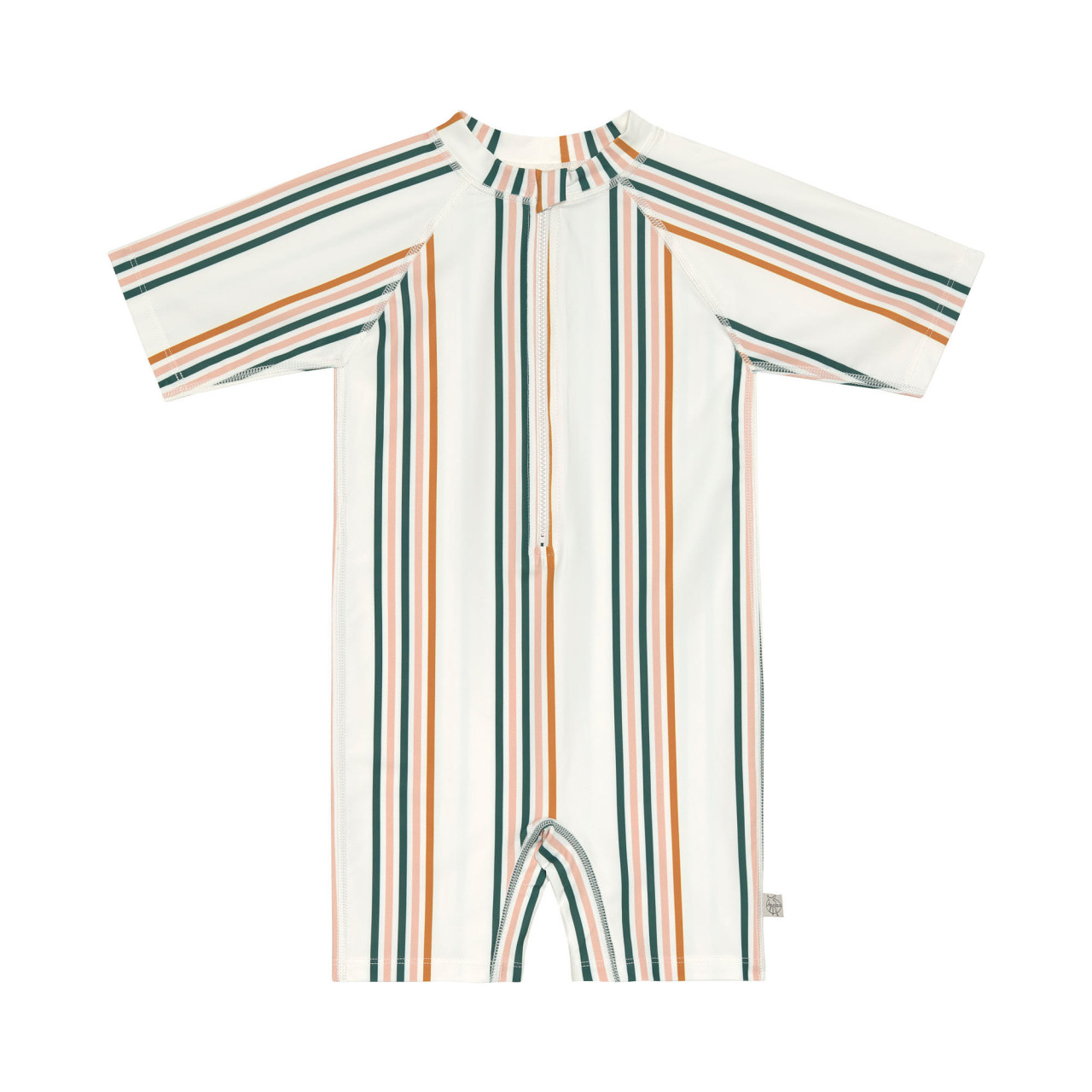 Lässig / short sleeve sunsuit / stripes pink nature - 2 Y