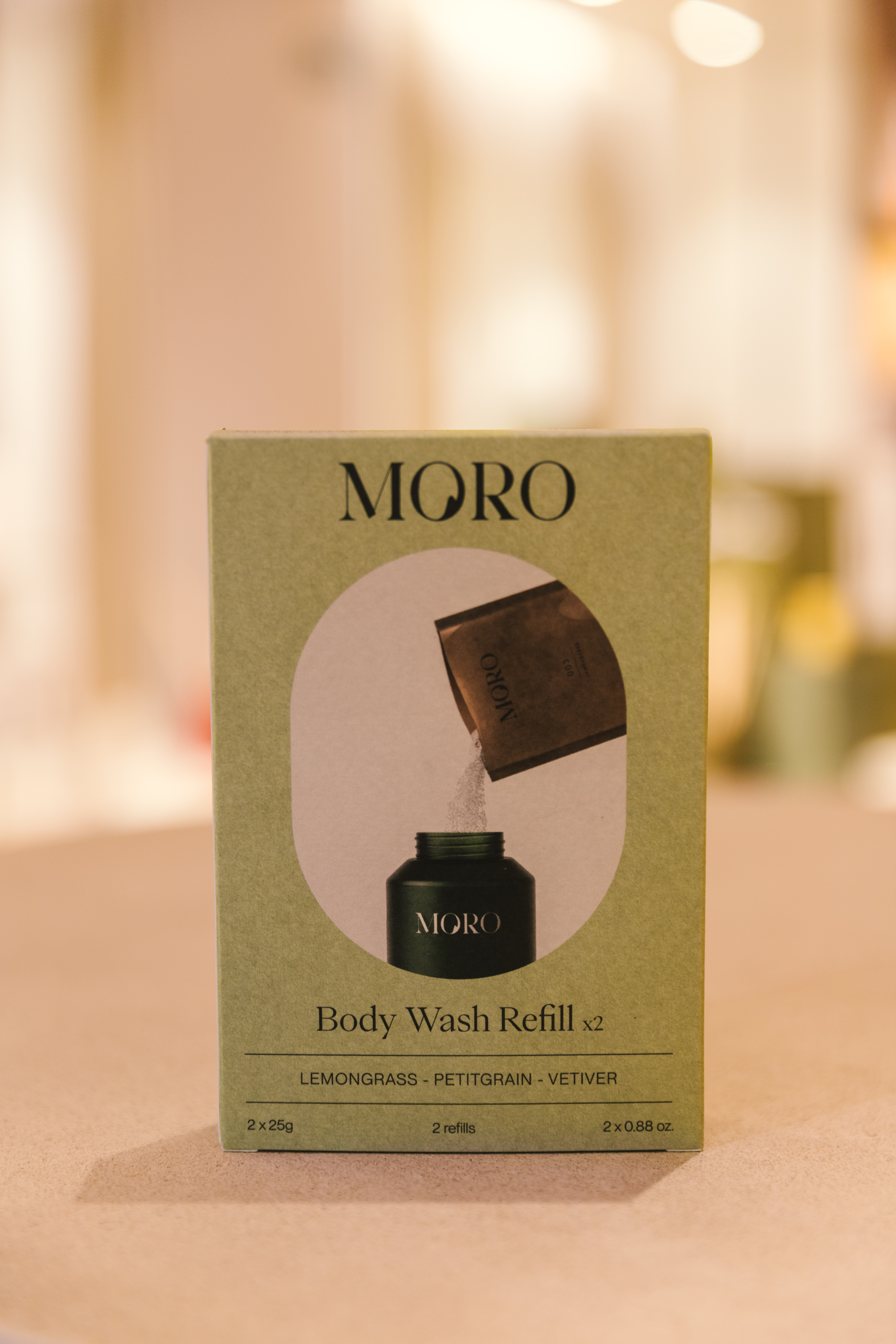 Moro Navulling Body Wash Lemongrass 25g - Poeder tot Gel - voor 500ml