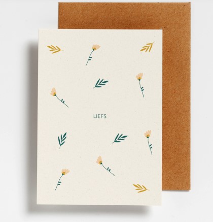 Hello August Wenskaart Bloemen Liefs