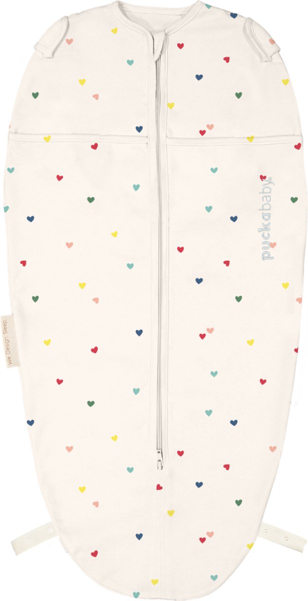 Puckababy Inbakerslaapzak Original Mini Hearts Confetti 3-6 maand - Tog 0.5