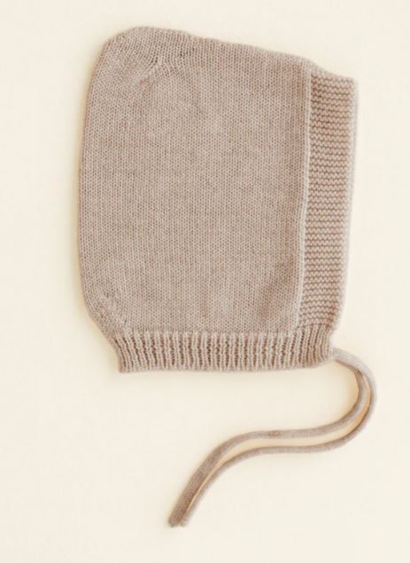 Hvid Baby Bonnet Pixie Isidor Sand 0-3 maand