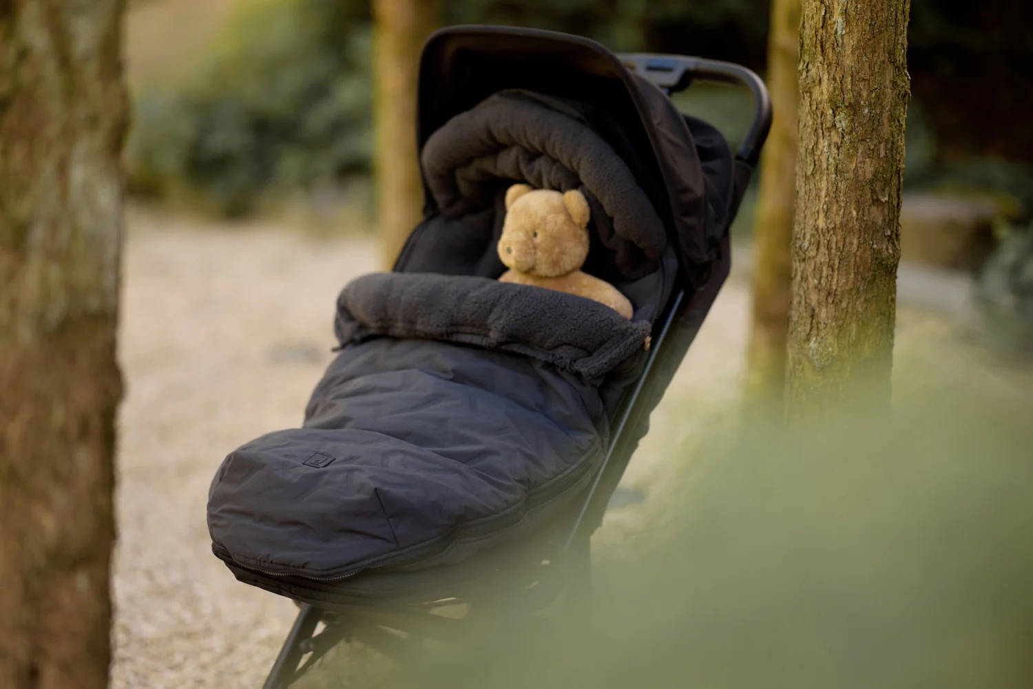Jollein Voetenzak Buggy-Kinderwagen Embossed Nearly Black