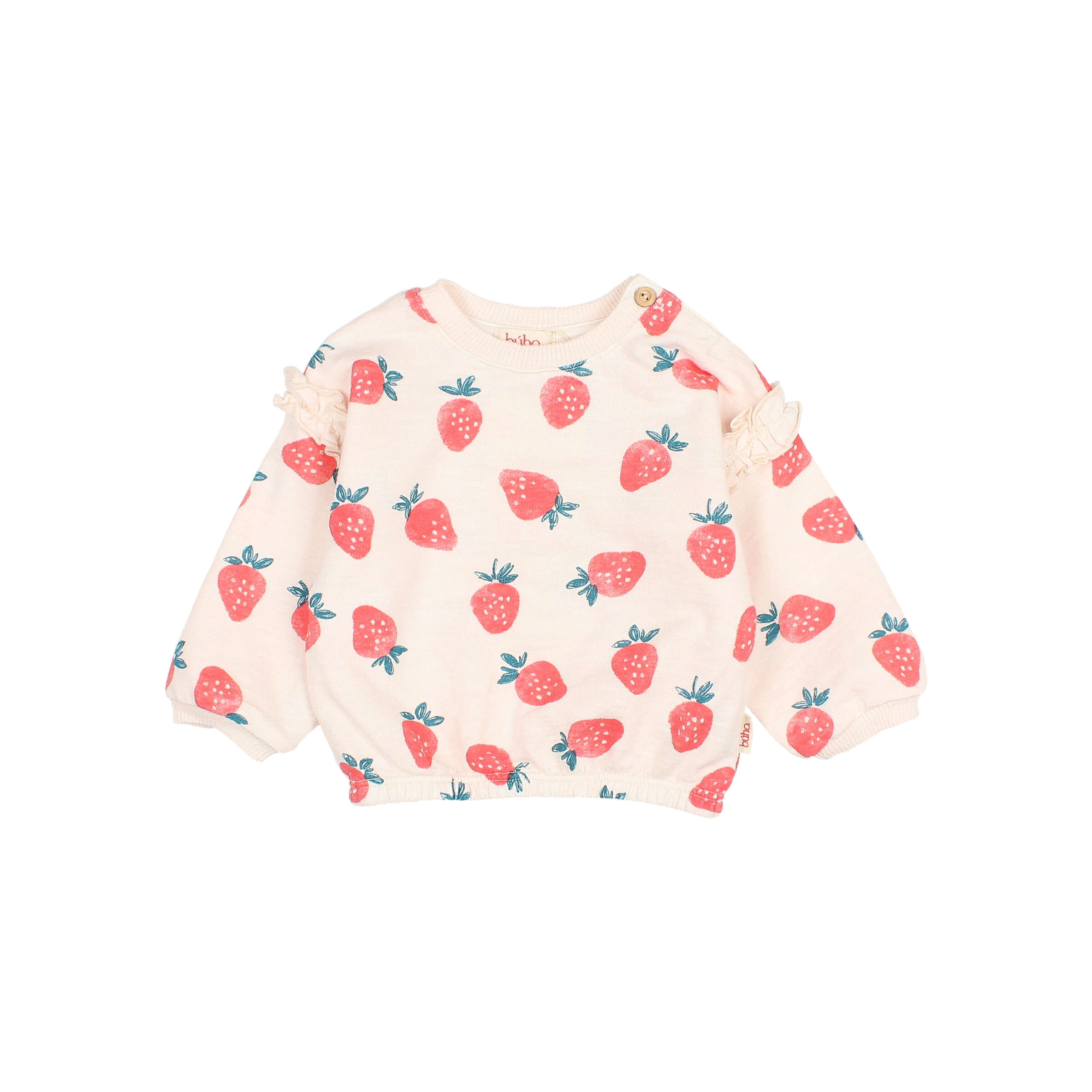 Buho Baby Sweater Strawberry Cream Pink