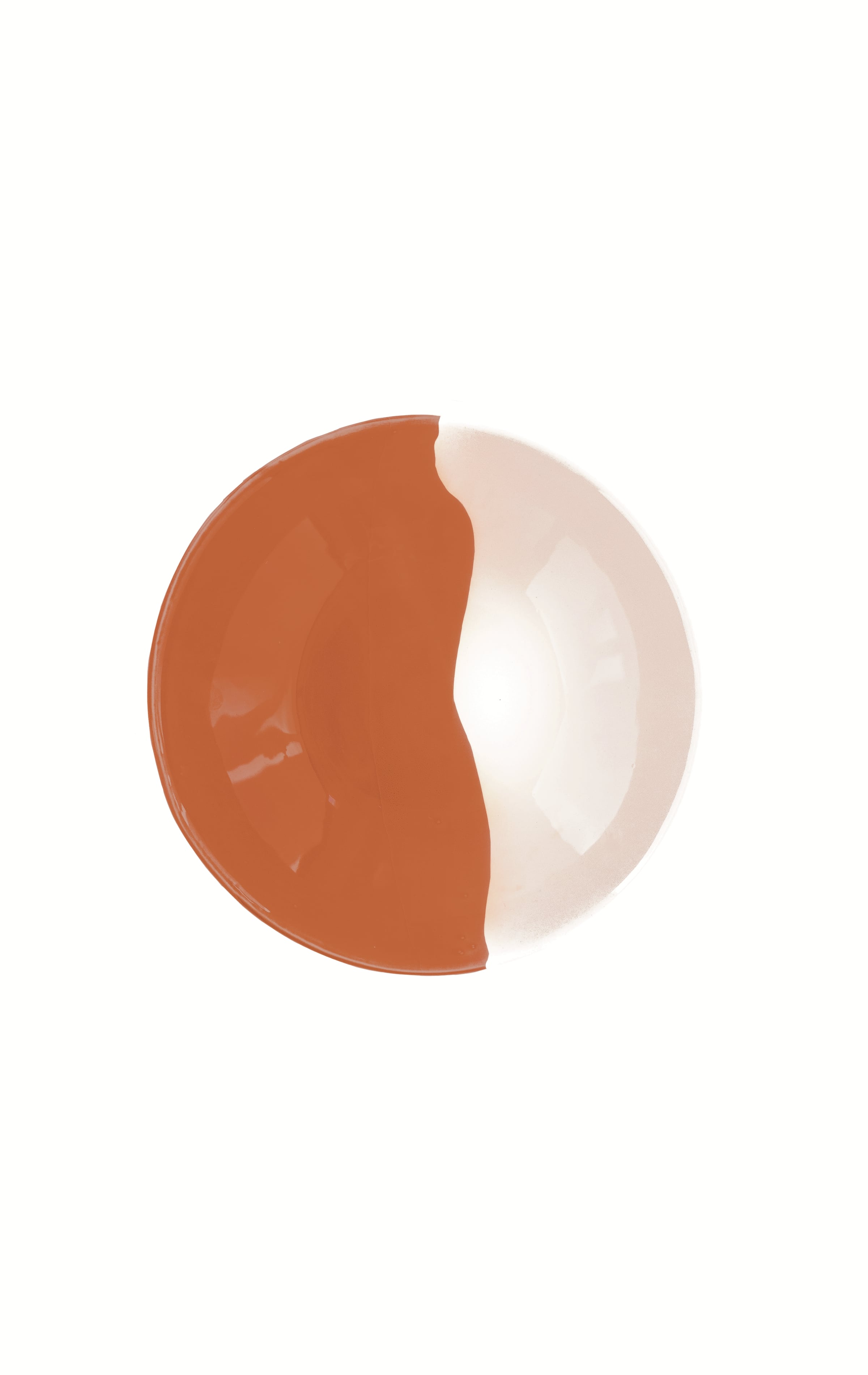 Val Pottery Bord Morning Bliss 22.5x3 cm - Dark Orange Splash - Handgemaakt Keramiek