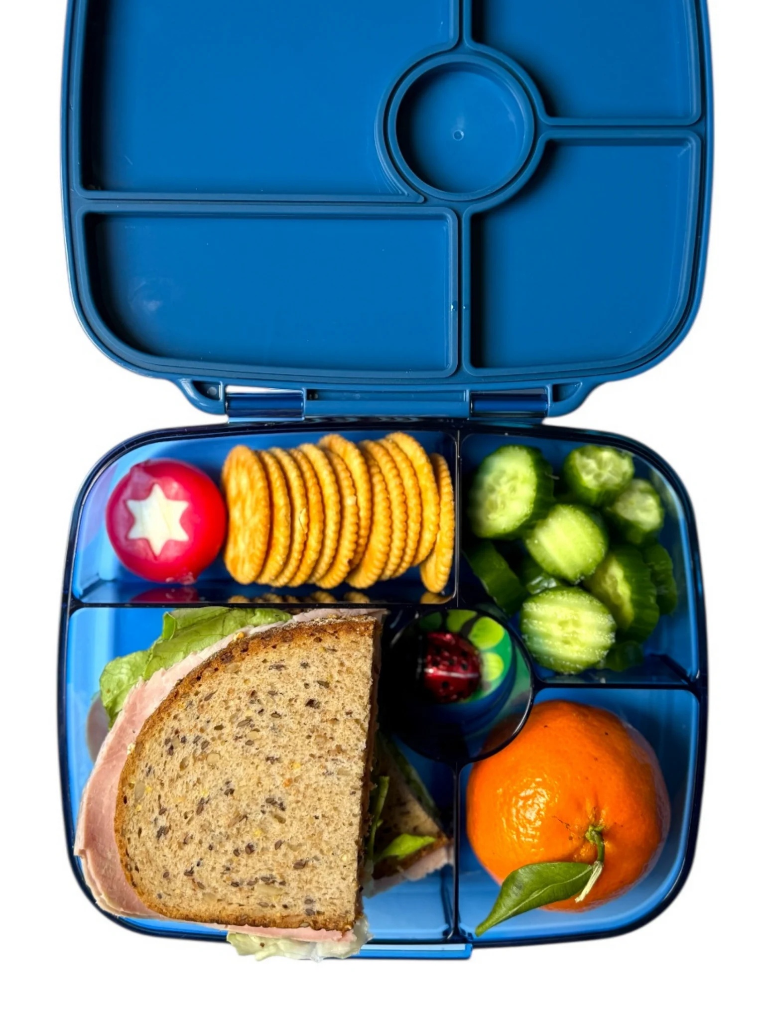 Yumbox Lunchbox Go Oslo Blue - 5 Vakken - 21.6x18.8x6 cm