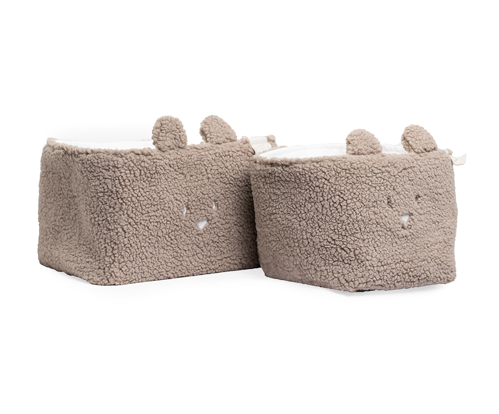 Pericles Commodemandje Bear Chocolate  - 2 stuks 26x20x12 cm - 21x18x12 cm