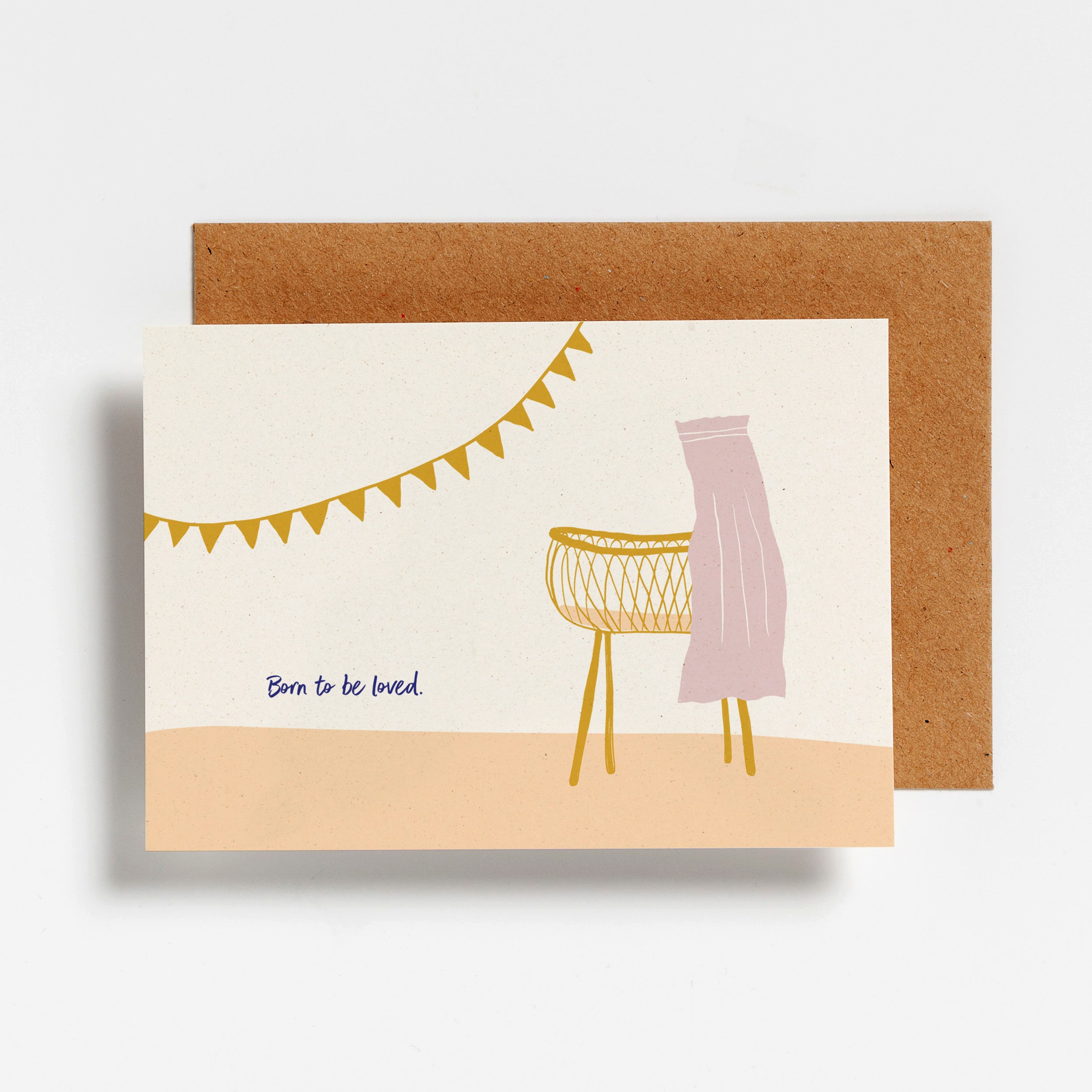 Hello August Wenskaart Born To Be Loved Lilac