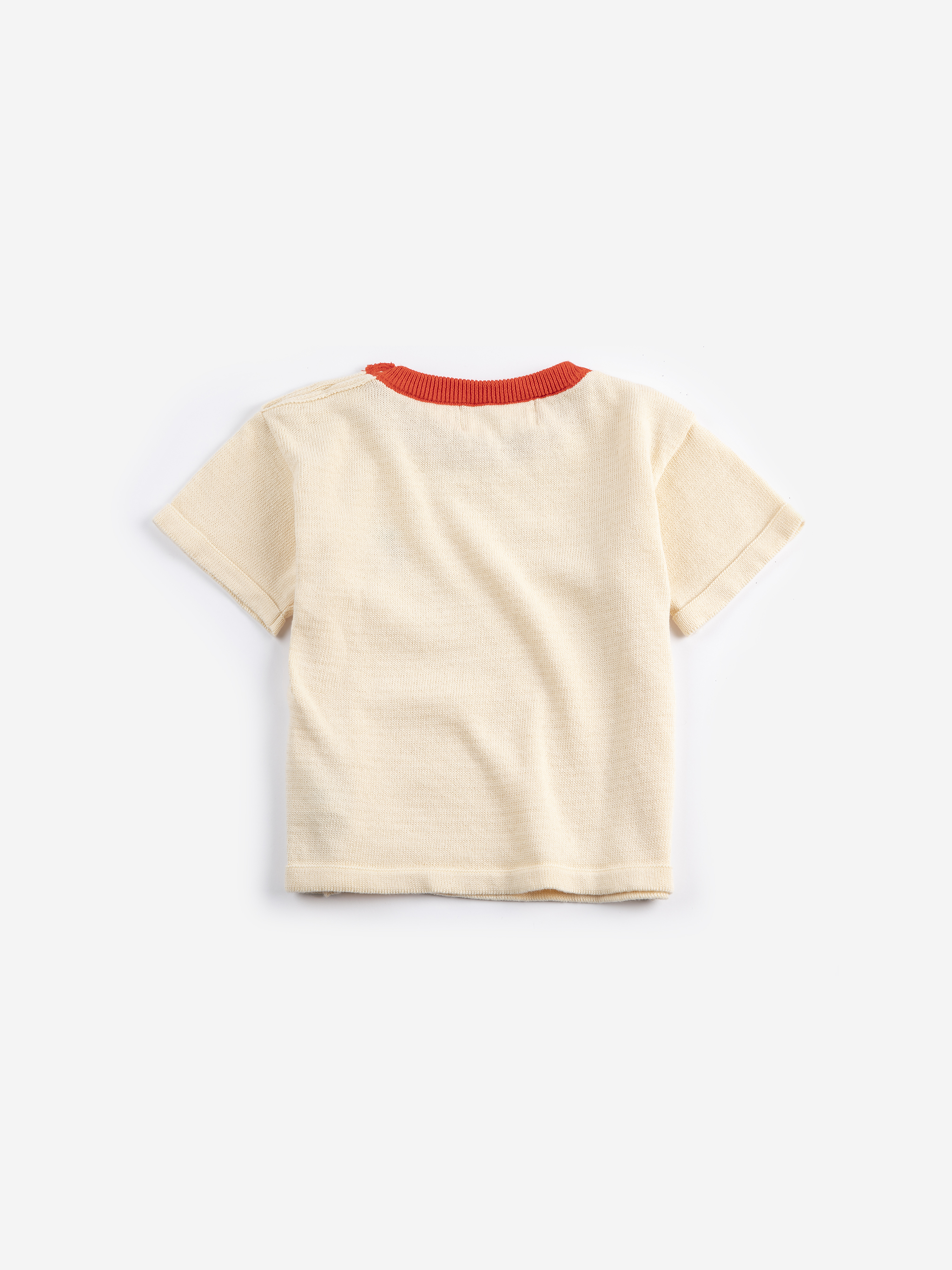 Bobo Choses Baby T-shirt Pixel Strawberry Knitted White