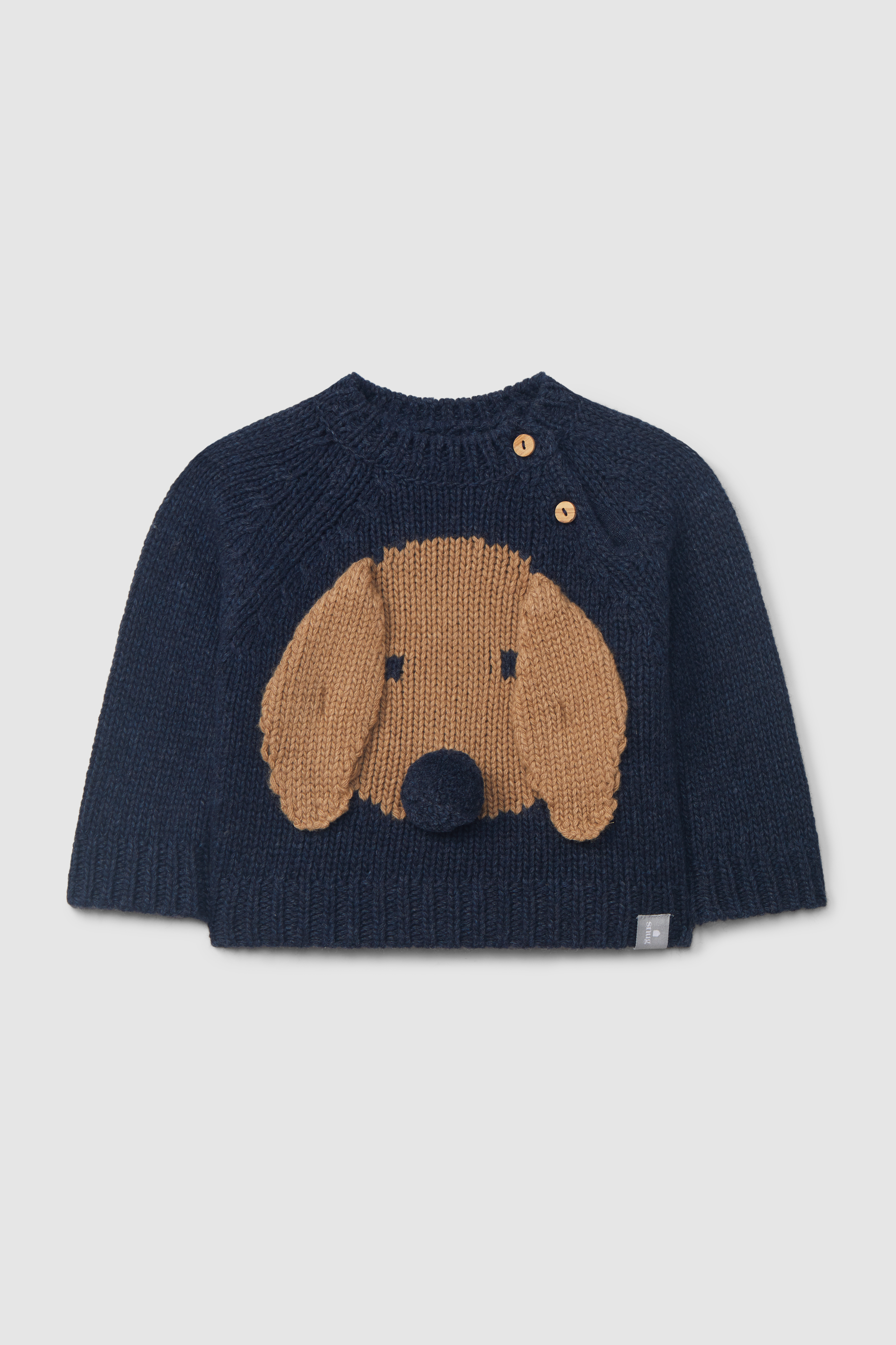 Snug Baby Sweater Dog Indigo