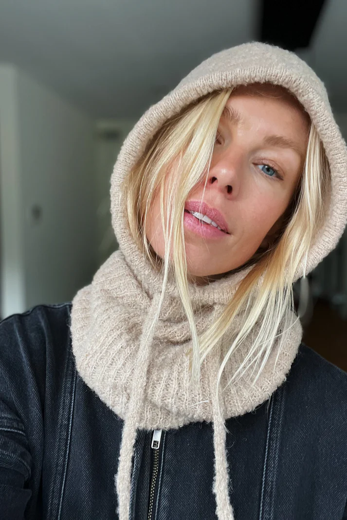 LN Knits Muts Balaclava Beanie Oatmeal