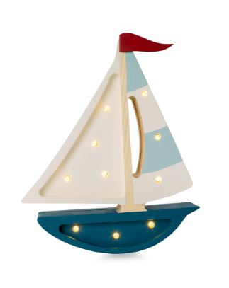 Little Lights Lamp Zeilboot Teal