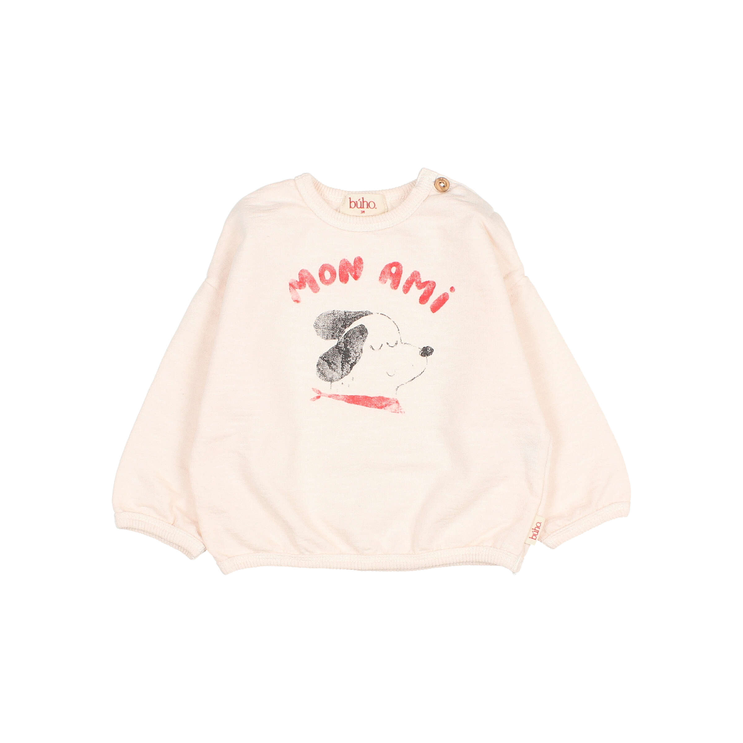 Buho Baby Sweater Mon Ami Cream Pink