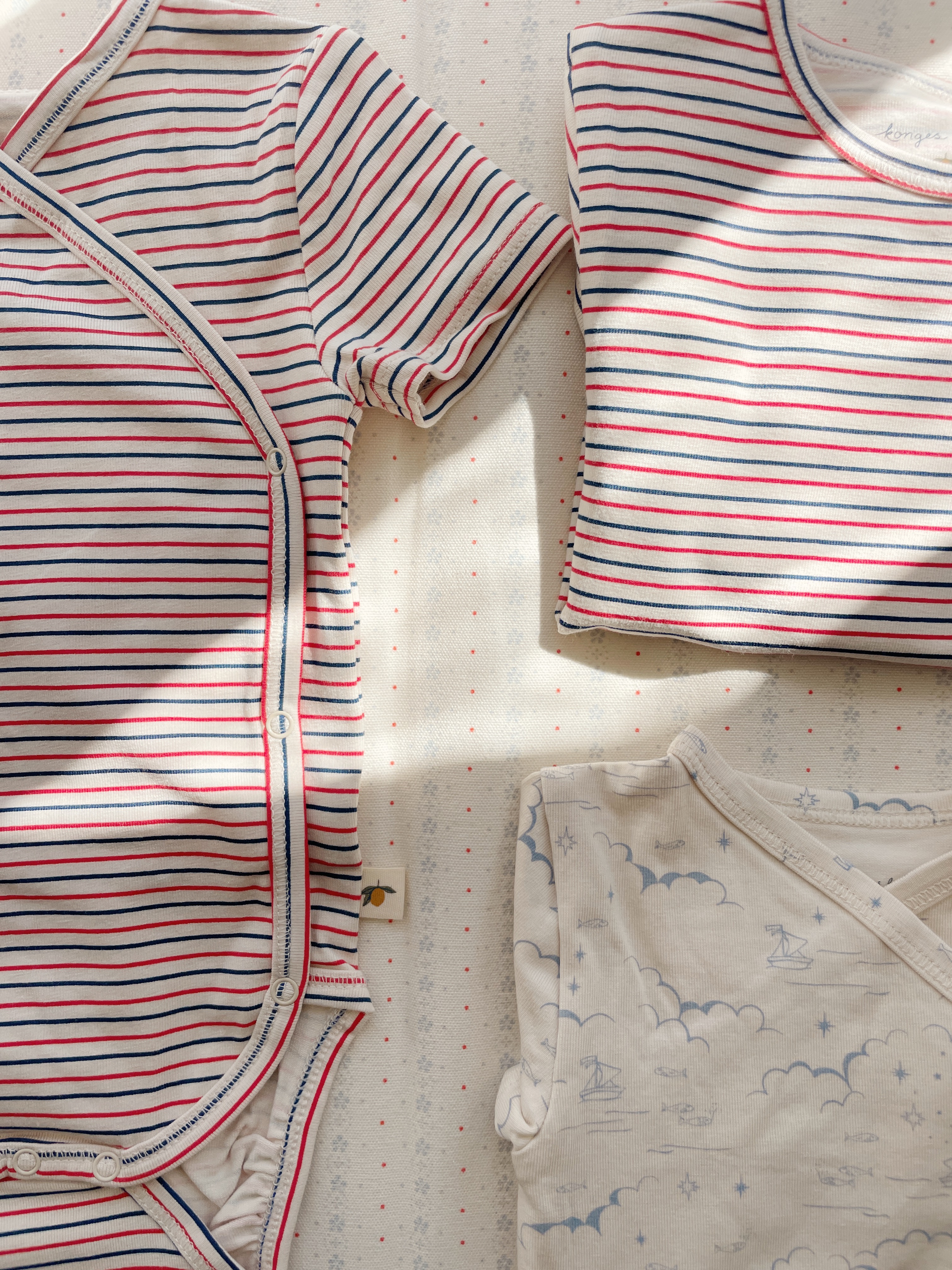 Konges Slojd Baby Body Basic Gots Stripe Tricolore Petit