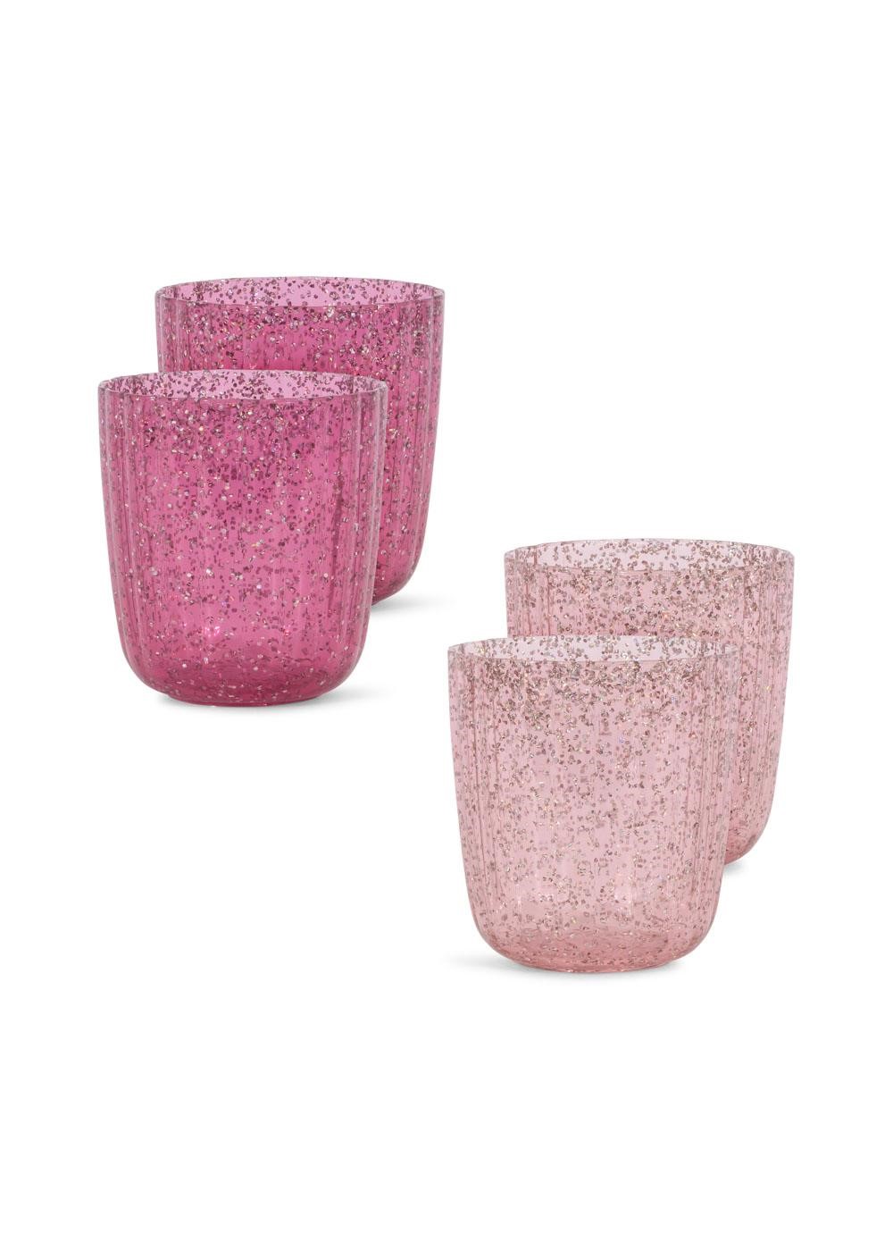 Konges Slojd Beker Glitter Sparkling Pink - 4 stuks