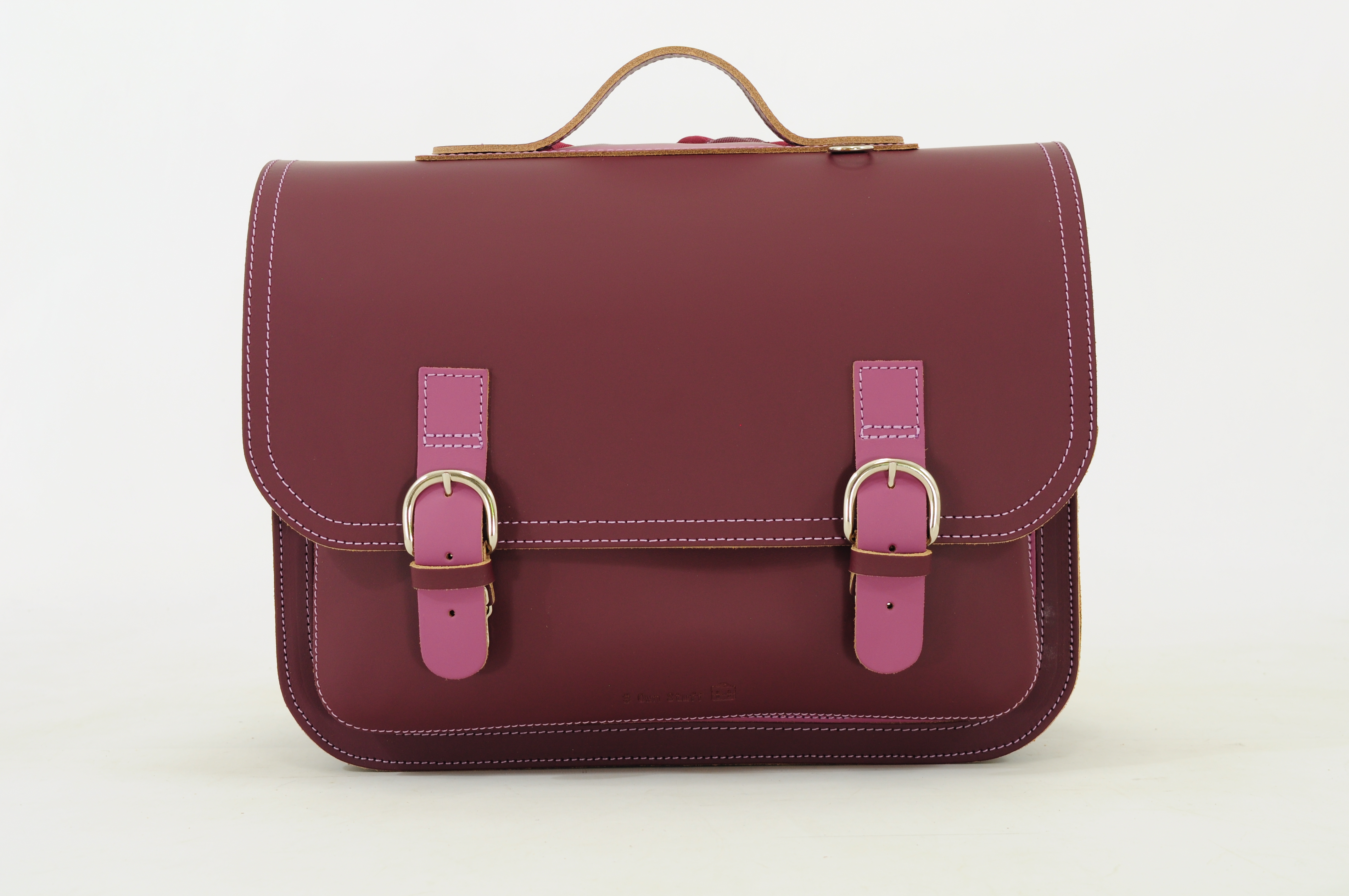 Own Stuff Boekentas Classic Bi Color Aubergin - Plum 38x17x28 cm