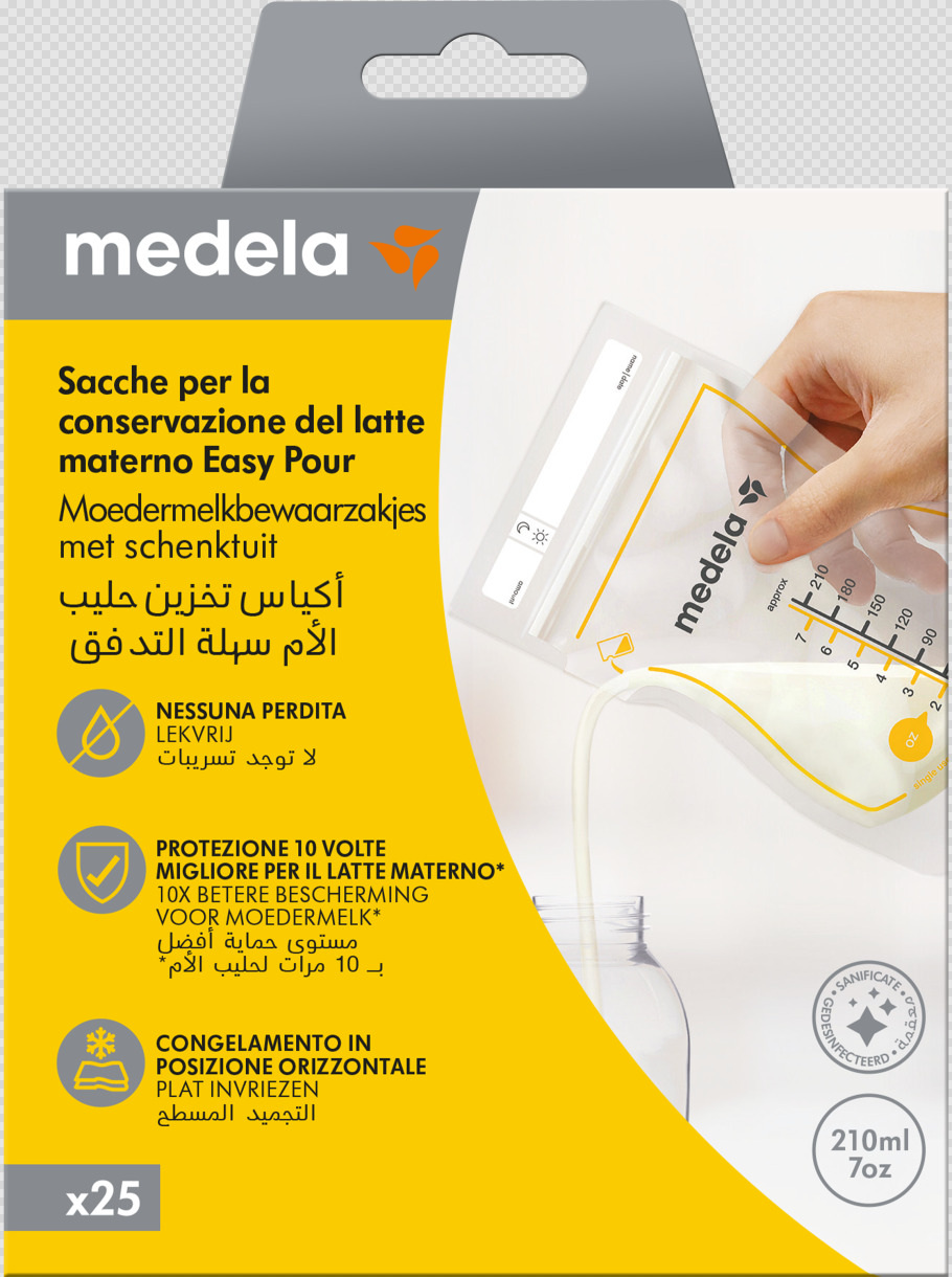 Medela Bewaarzakjes Moedermelk met Schenktuit 210 ml - 25 stuks