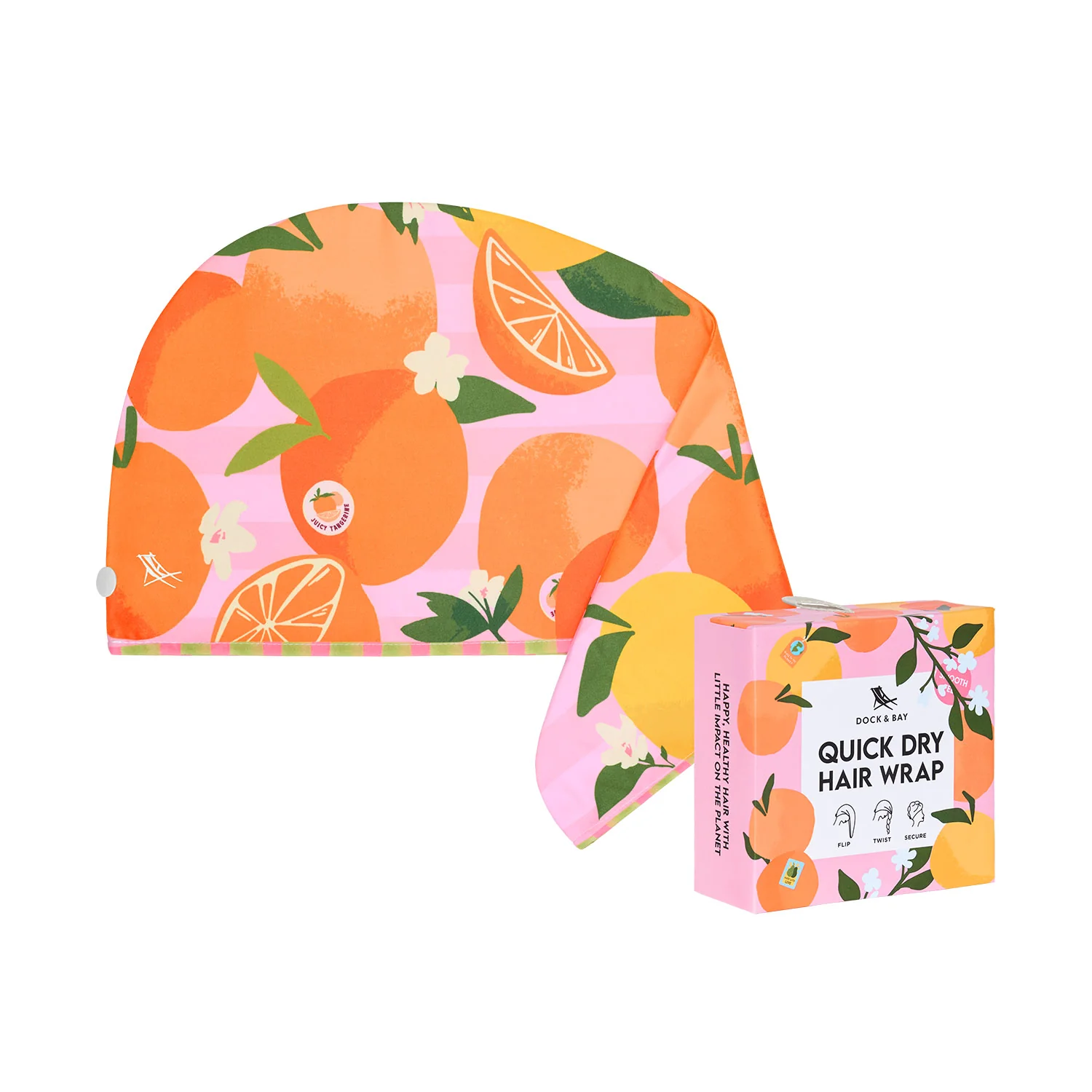 Dock & Bay Haarhanddoek Quick Dry Squeeze the Day Suede 63x26 cm