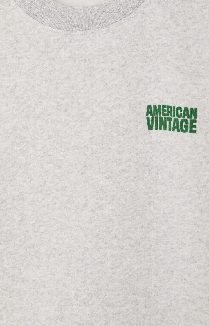 American Vintage Kids Sweater Baptown Lm Col Rond Gris Chine