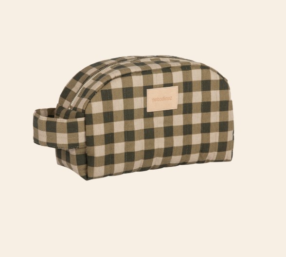 Nobodinoz Diva Vanity Case Green Checks