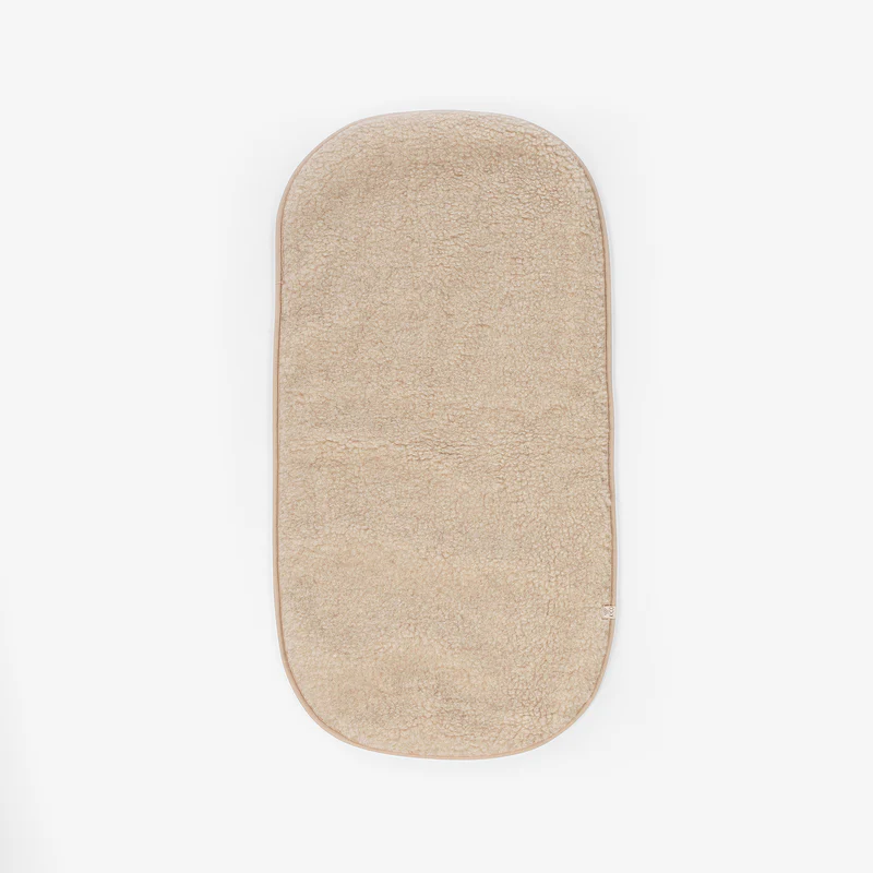 Kico Label Inlegkussen Buggy-Draagmand Merinowol Beige  35x75 cm