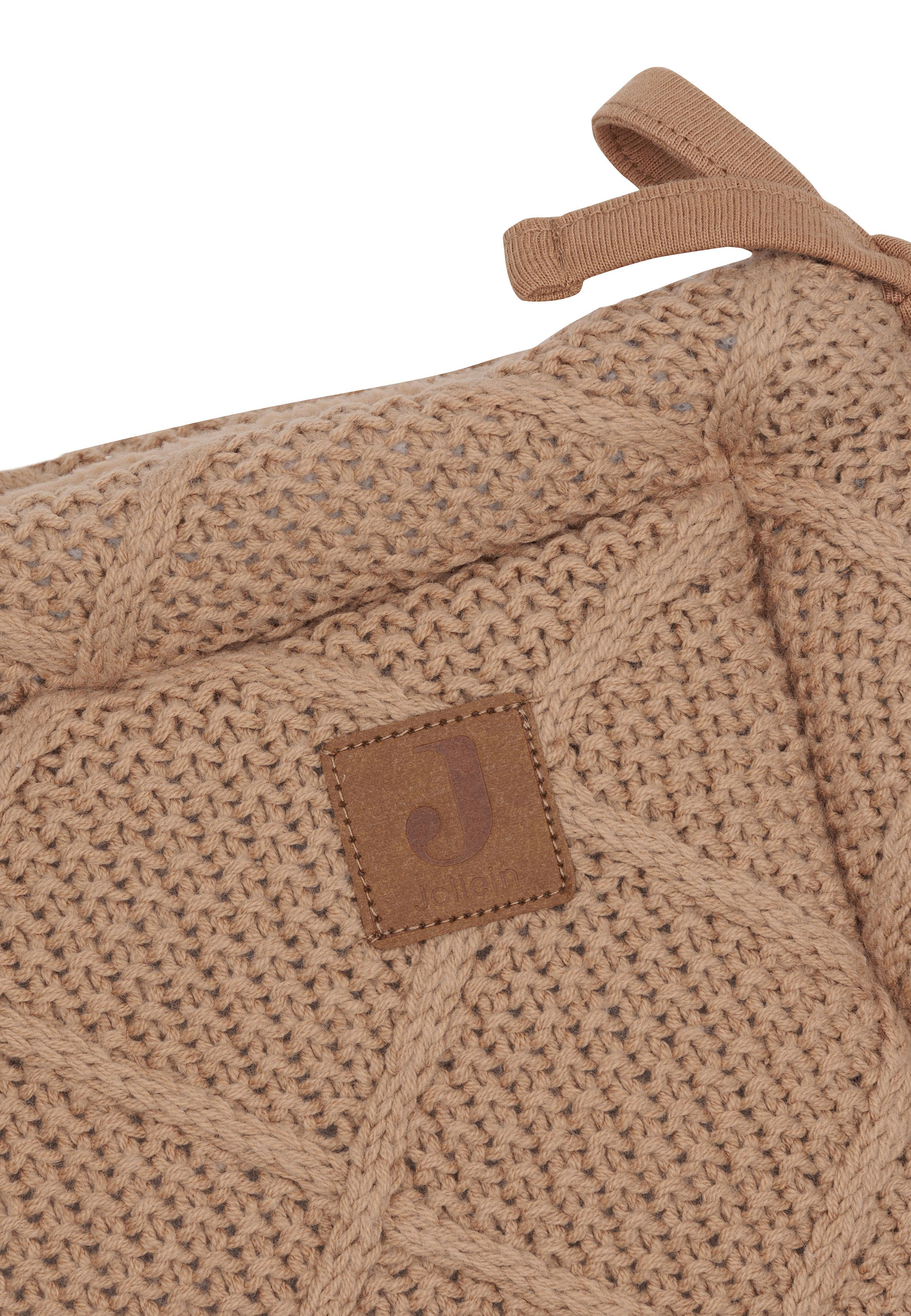 Jollein Bed-Parkomtrek Check Knit Biscuit 180x30 cm