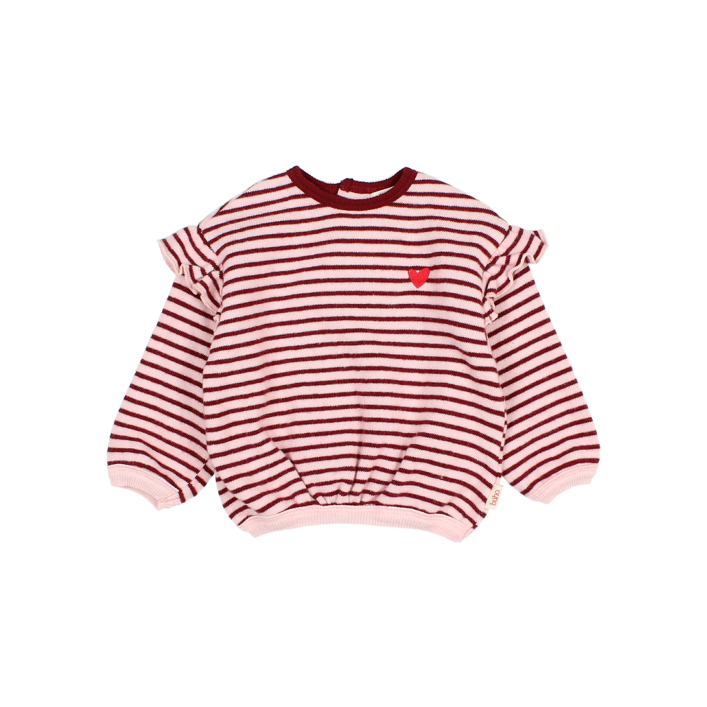 Buho Baby Sweater Soft Stripes Girly Pomegranate