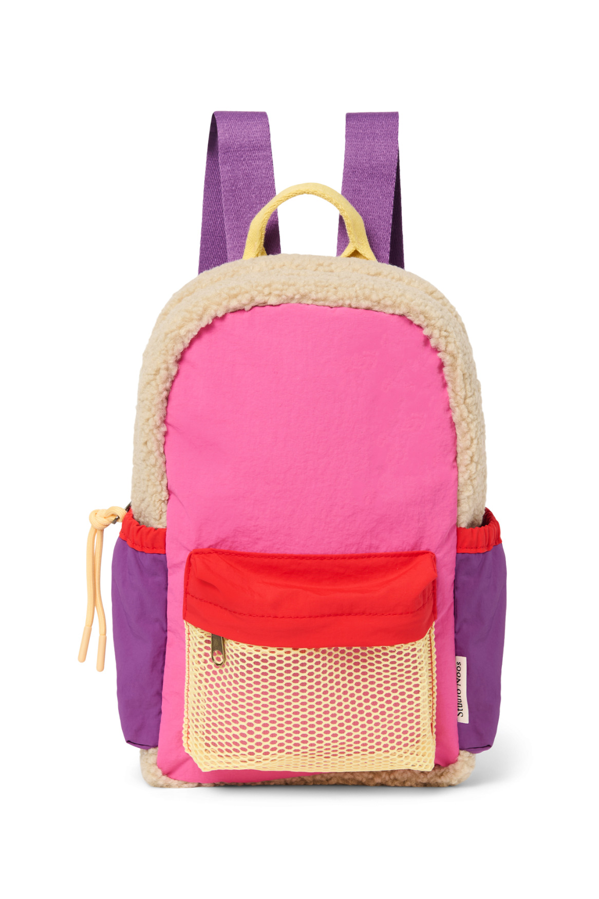 Studio Noos Rugzak Mini Patchwork Bright Pink 31x21x10 cm