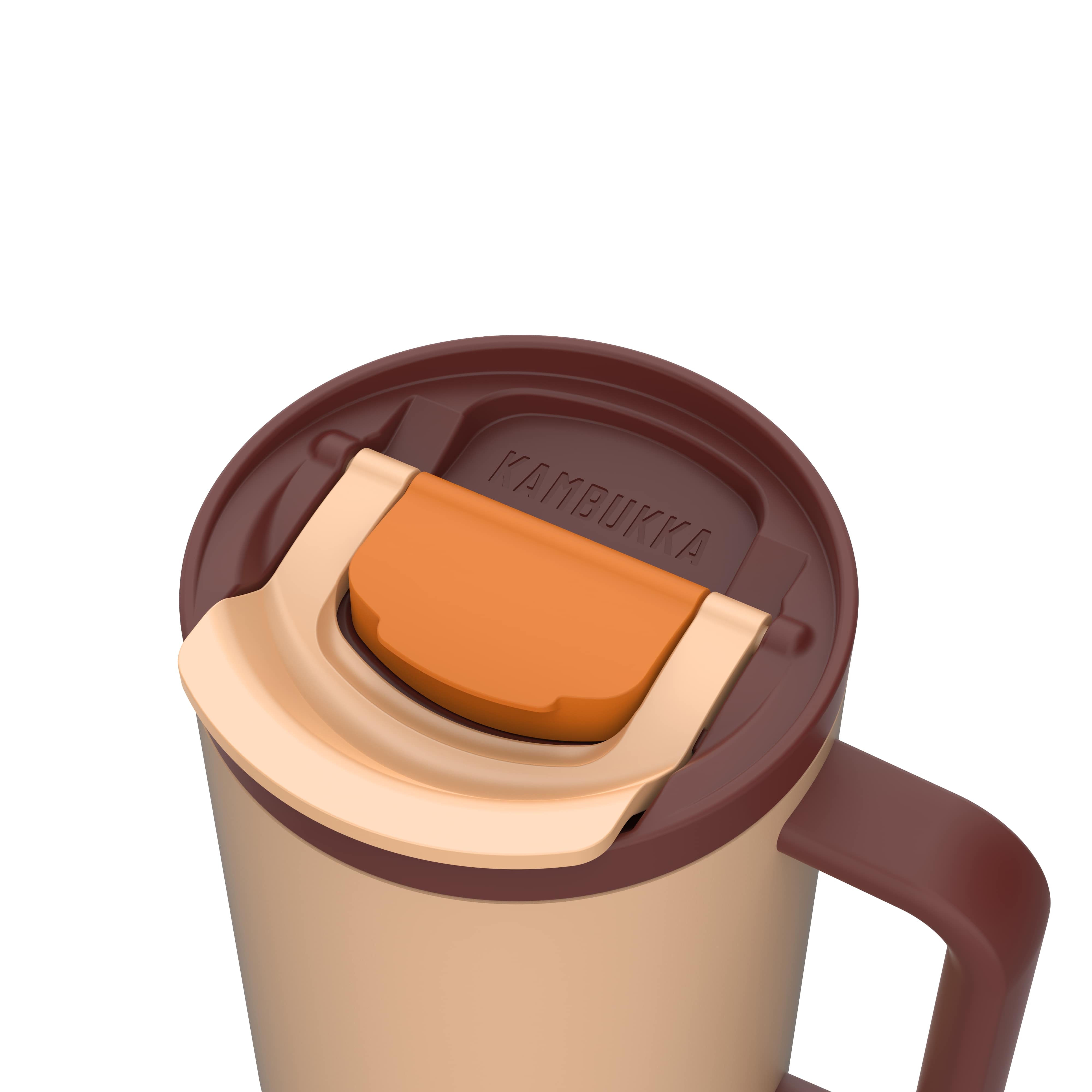 Kambukka Isoleerbeker Rio 950ml Almond Dream - met Rietje in Deksel - Tumbler - Dubbelwandig Vacuum Geisoleerd 18/8 RVS