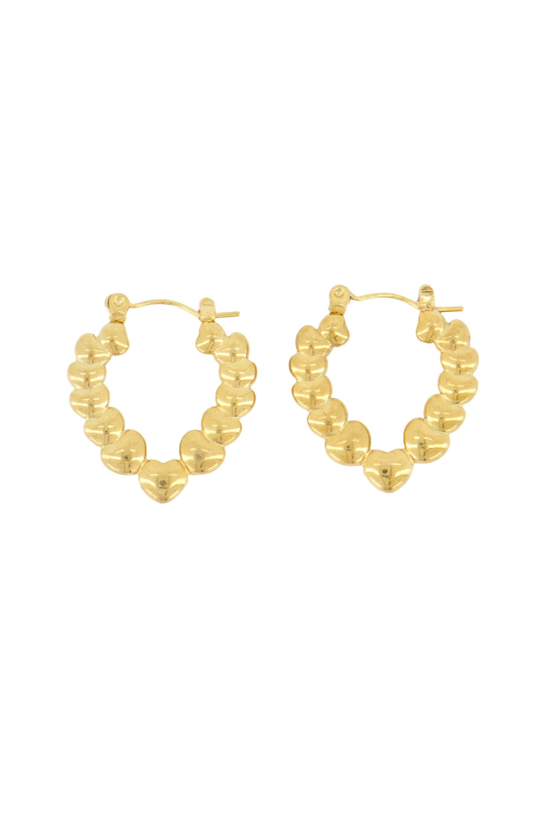 Zusss Oorbellen Hartjes Ovaal Goud