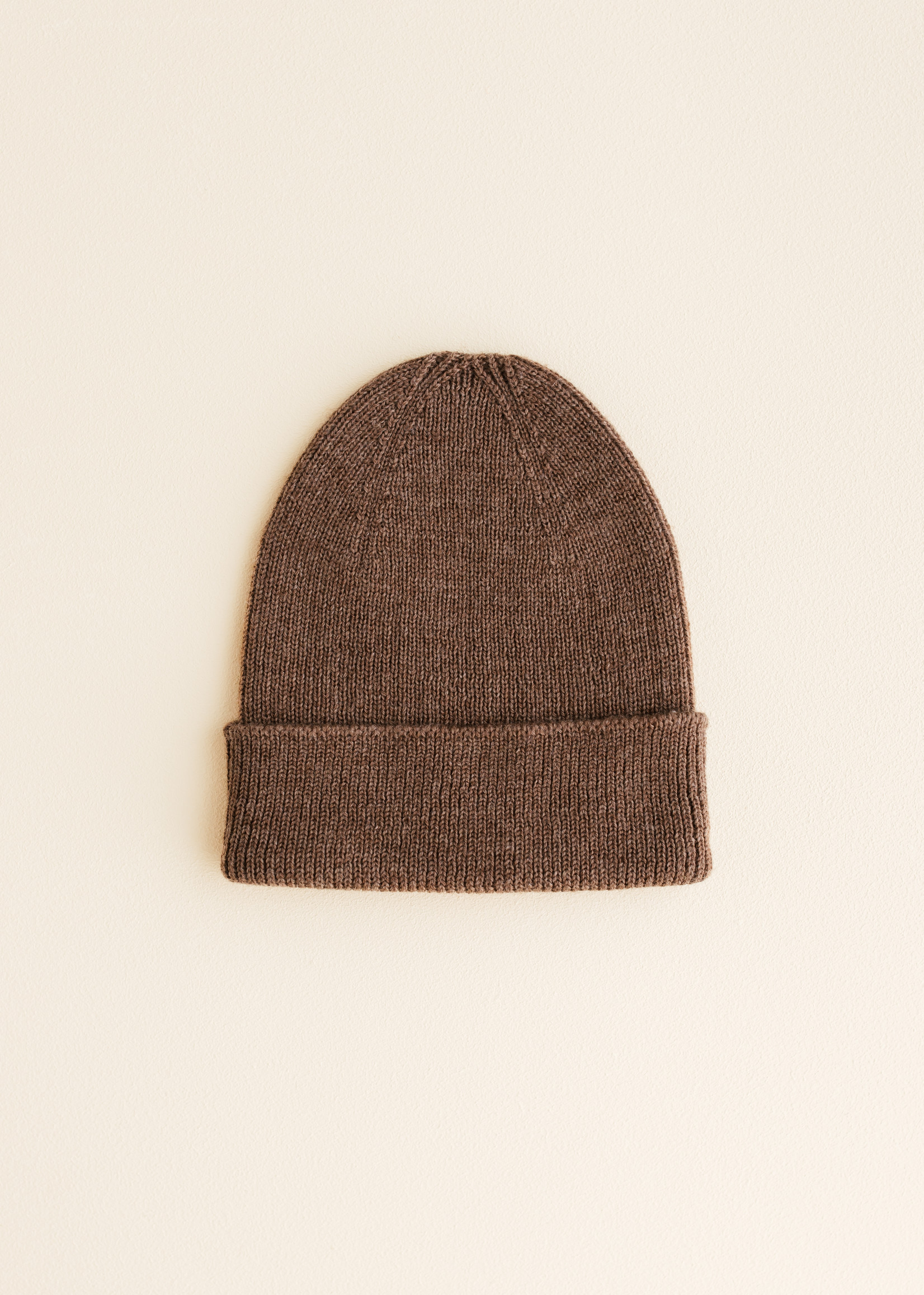 Hvid Baby Beanie Fonzie Mocha Newborn