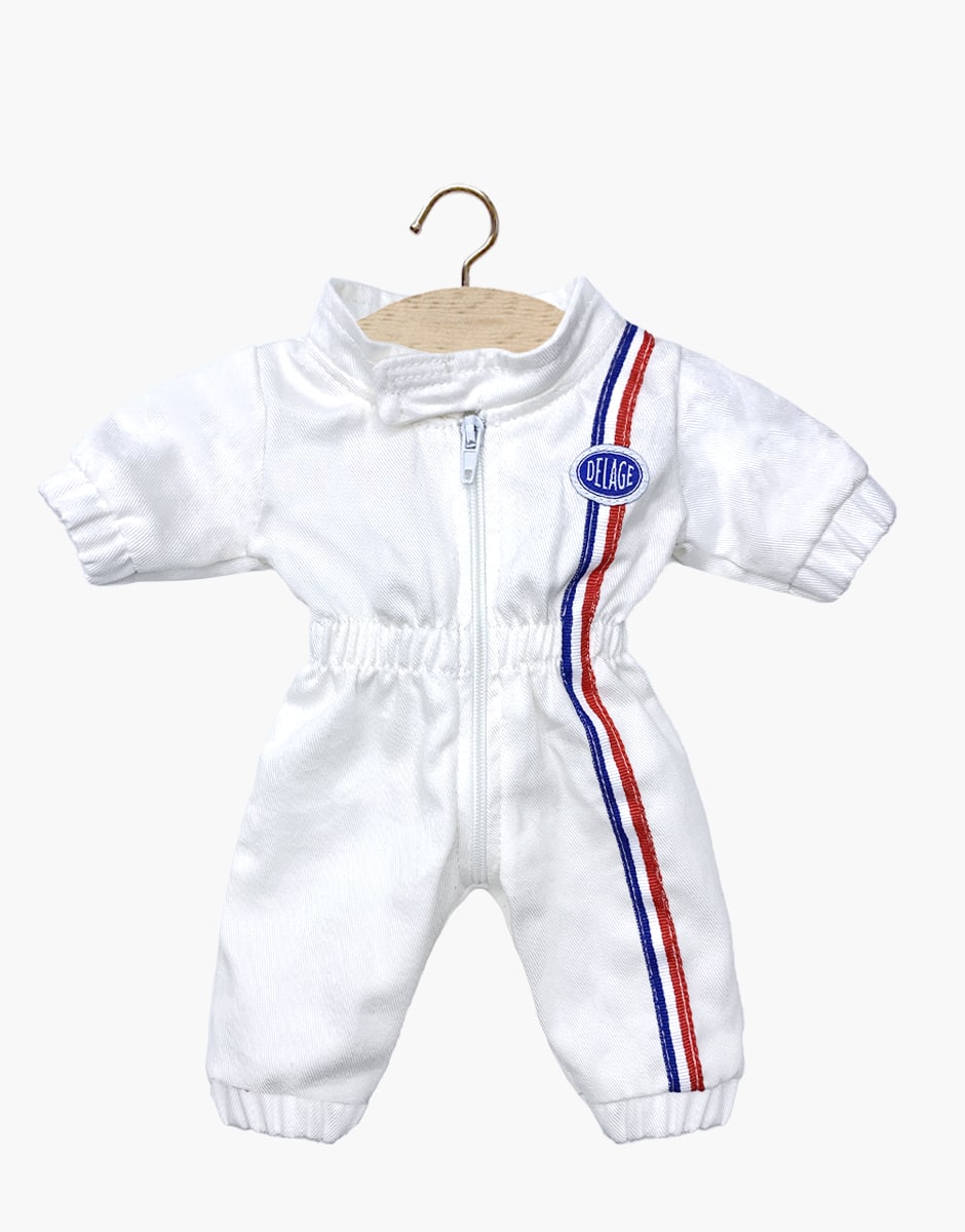 Minikane Laurent Jumpsuit Witte Gabardine